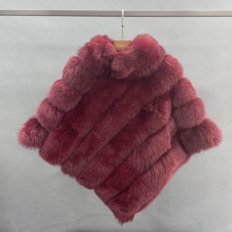 Real Fox Fur Women's Fashion Shawl - Janefur
