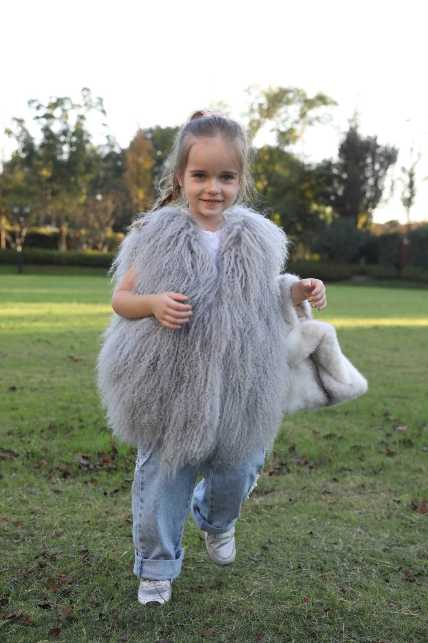Kids Autumn and Winter Fluffy Cute Mink Vest Bag Tote - Janefur