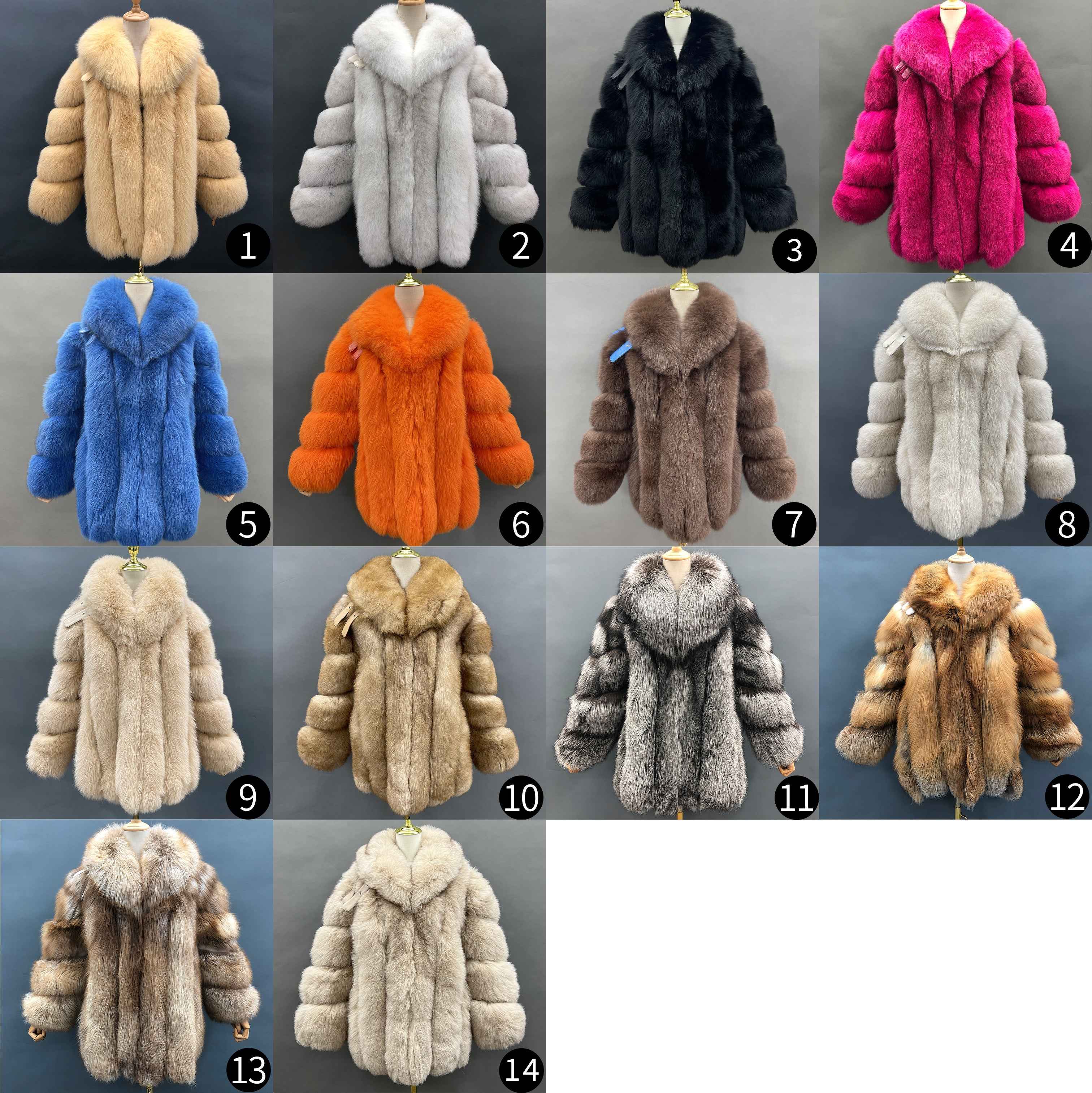Luxury Natural Fox Fur Coat with Shawl Collar – Short Panelled Women’s Winter Fur Jacket