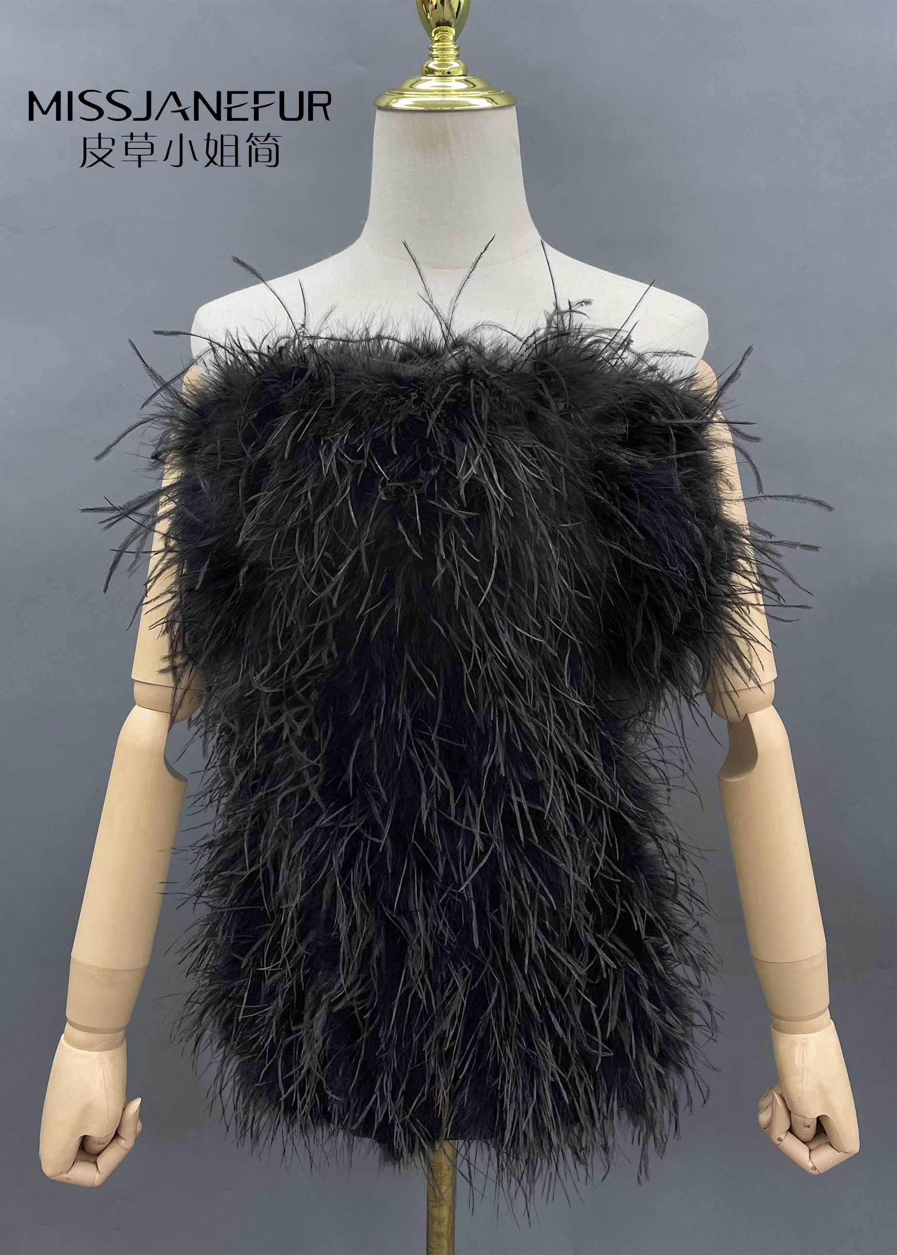 Missjanefur PartyBanquet Ostrich Fur Skirt - Janefur