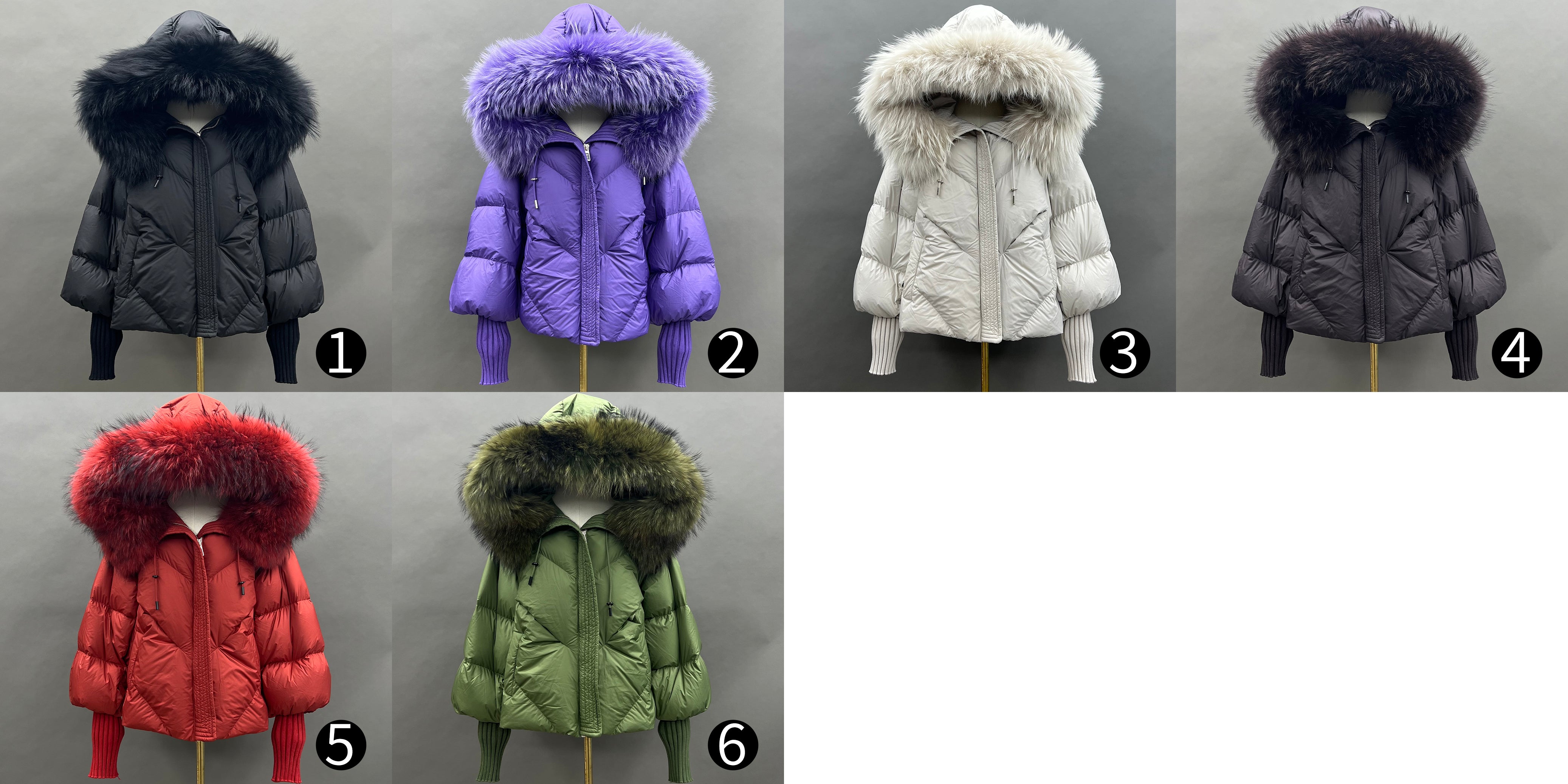 Women’s Black Down Jacket with Real Raccoon Fur Hood – Short Puffer Winter Coat for Elegant Fashion