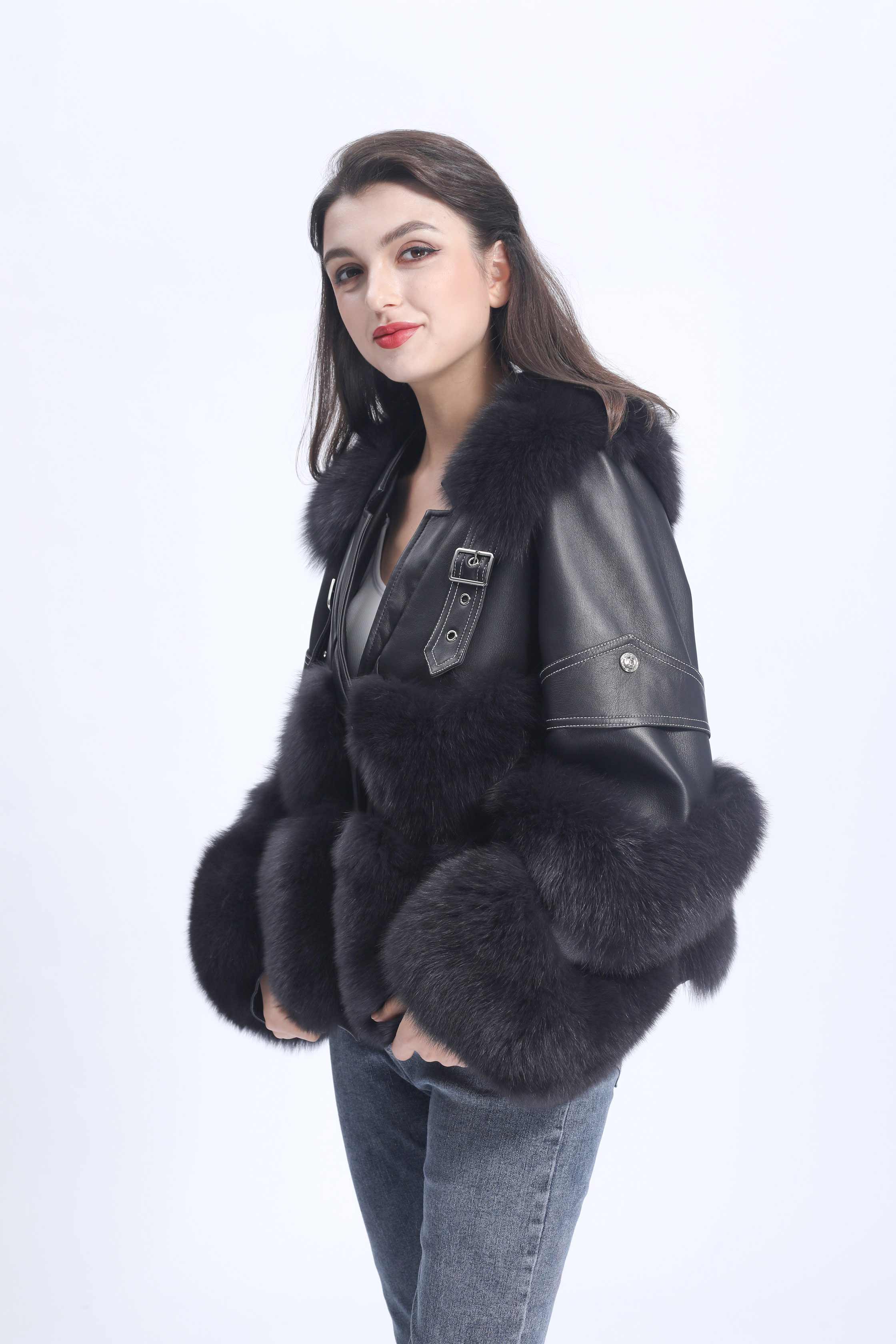 Winter Warm Fashion Design Fox Fur Jacket Luxury Women's Coat - Janefur