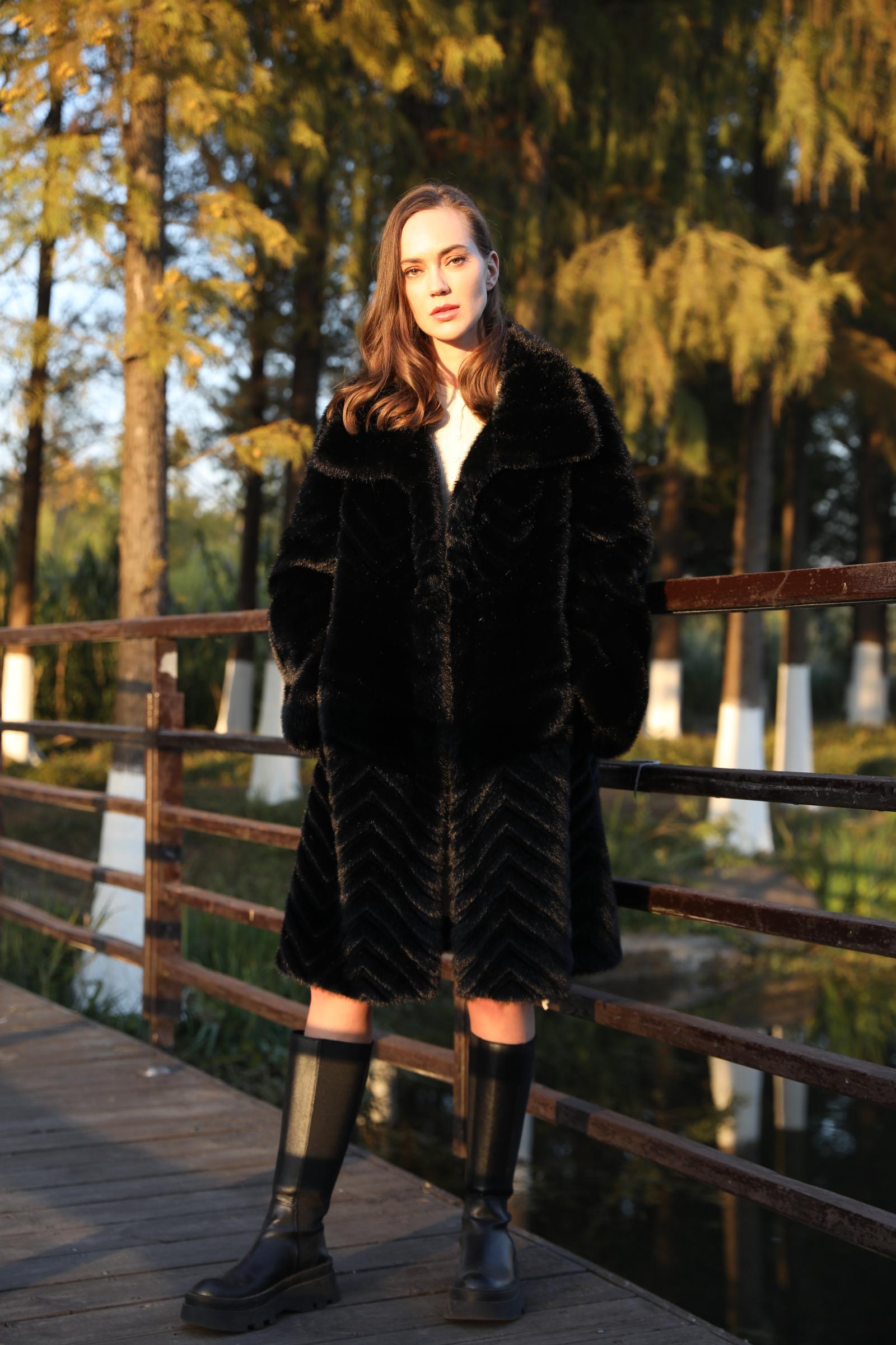 Women's Chic Stand-up Collar Casual Faux Mink Eco Fur - Janefur