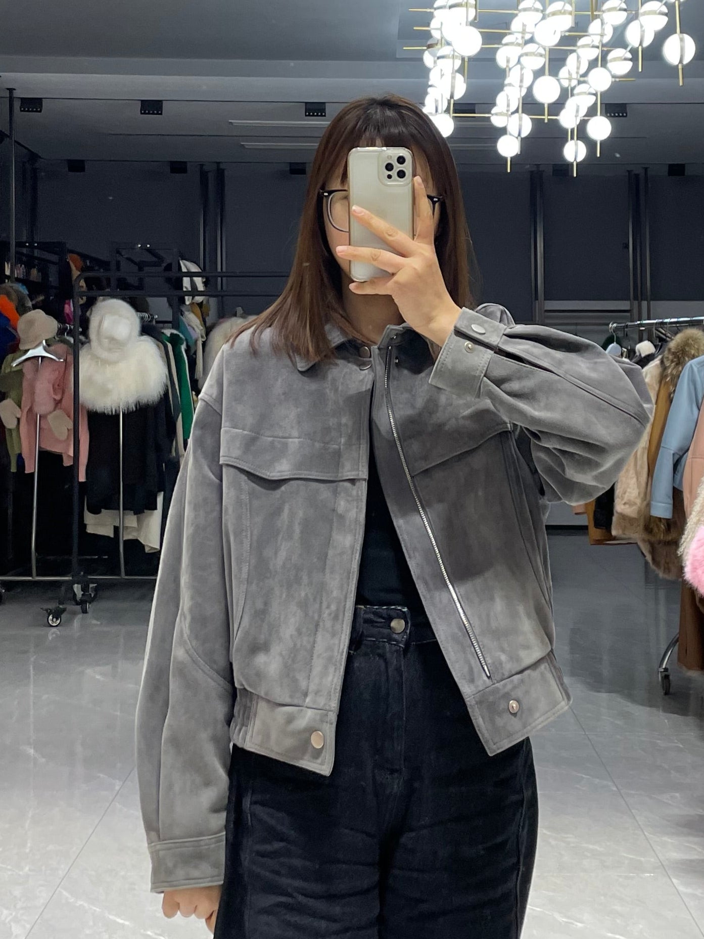 New Arrival! Premium Suede Leather Jacket - Timeless Style & Unmatched Comfort Grey