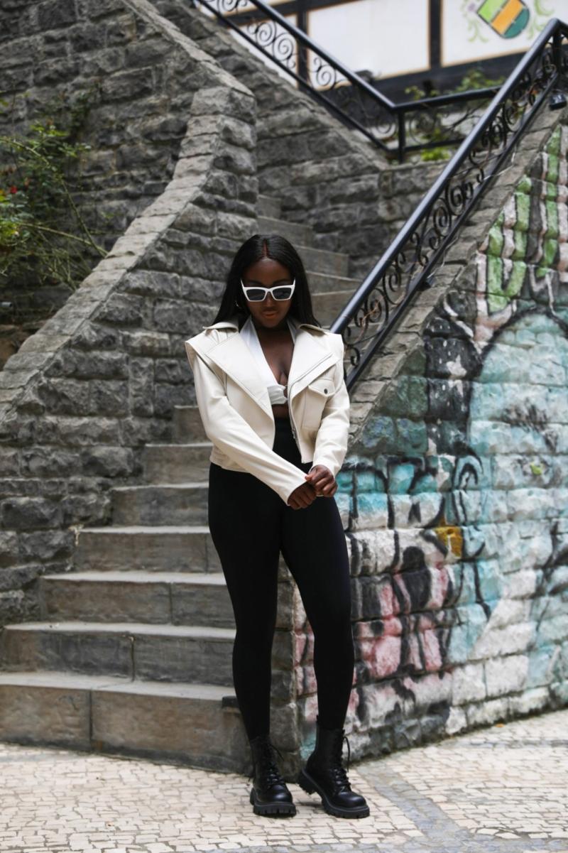 Fashion Motorcycle Short Leather Jacket - Janefur