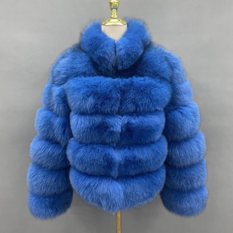 Winter Super Popular Wholesale Fluffy Fox Fur Short Women's Coat - Janefur