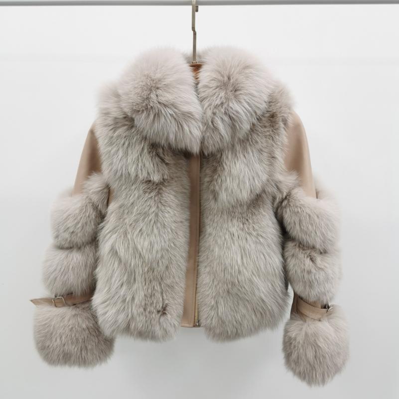 Winter Thick Warm Real Fox Fur Coat Female - Janefur