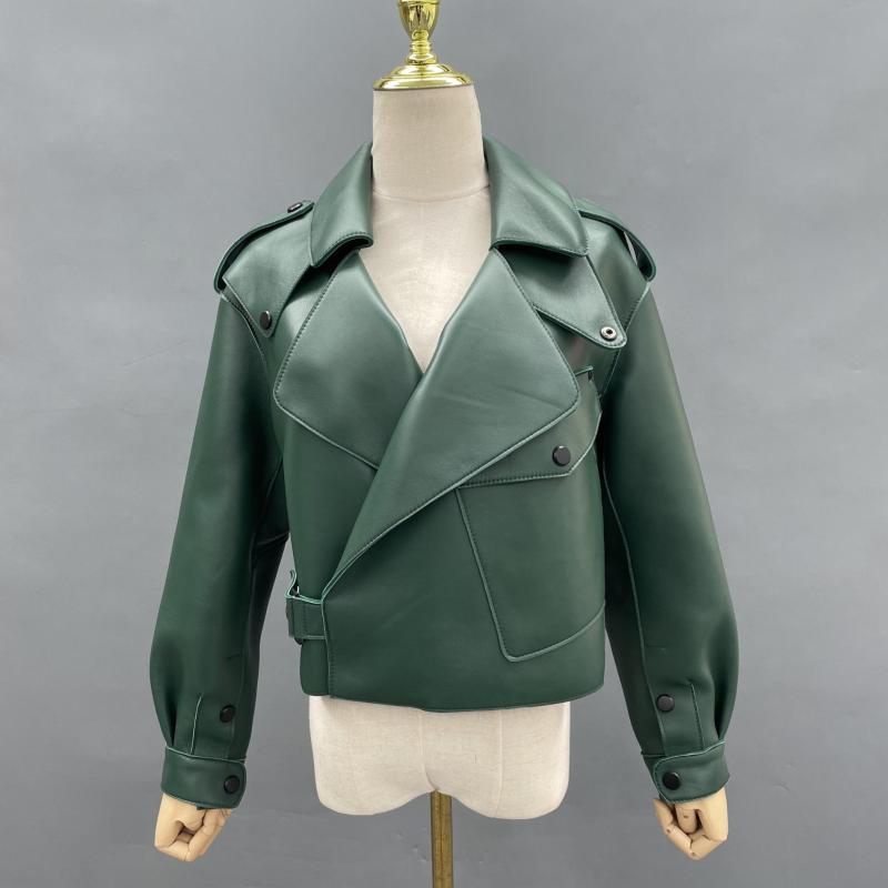 New Vertical Insert Pocket Leather Jacket - Janefur
