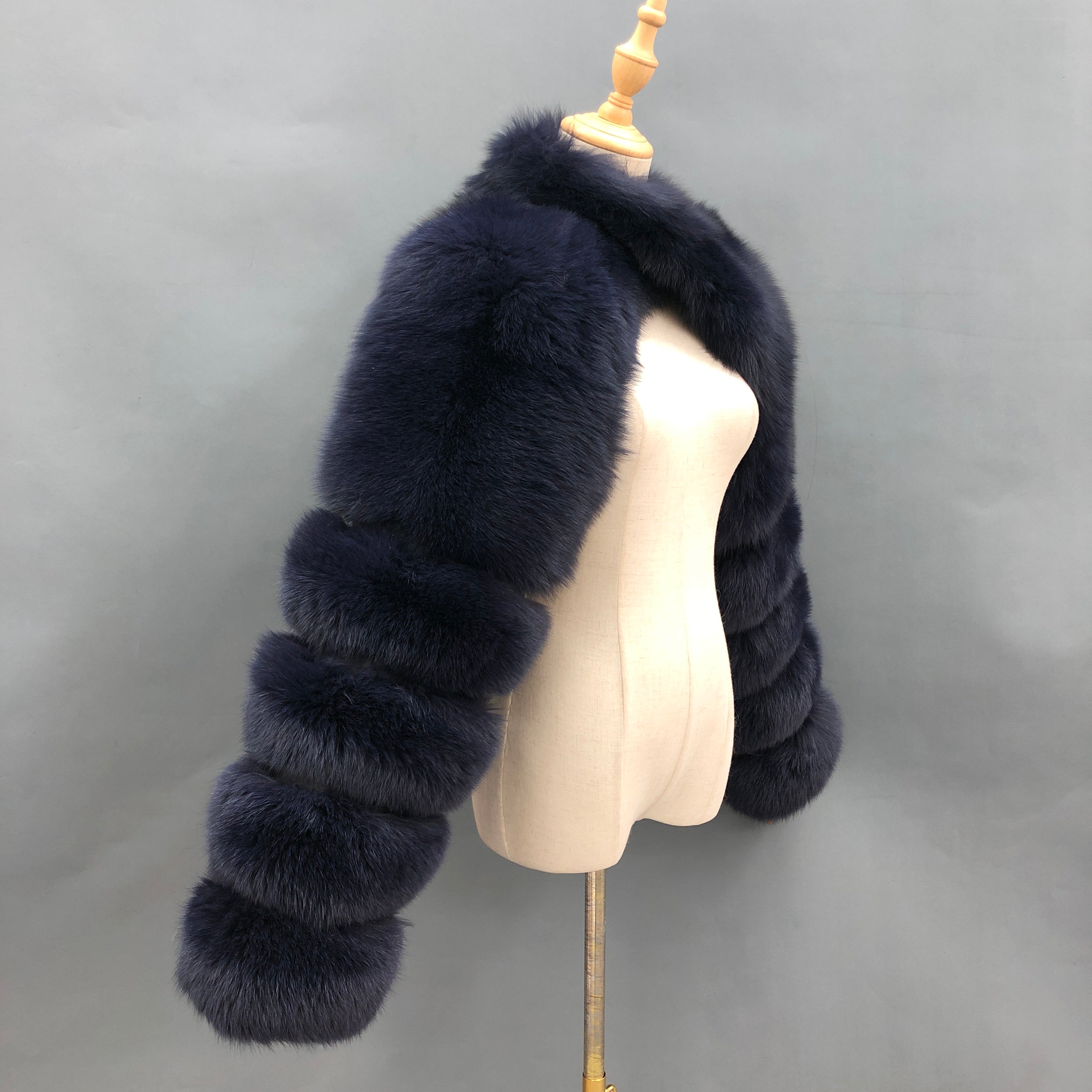 Women's  Real Fox Fur Arm Warmers, Luxury Fur Sleeve Cuffs for Winter Fashion Accessories