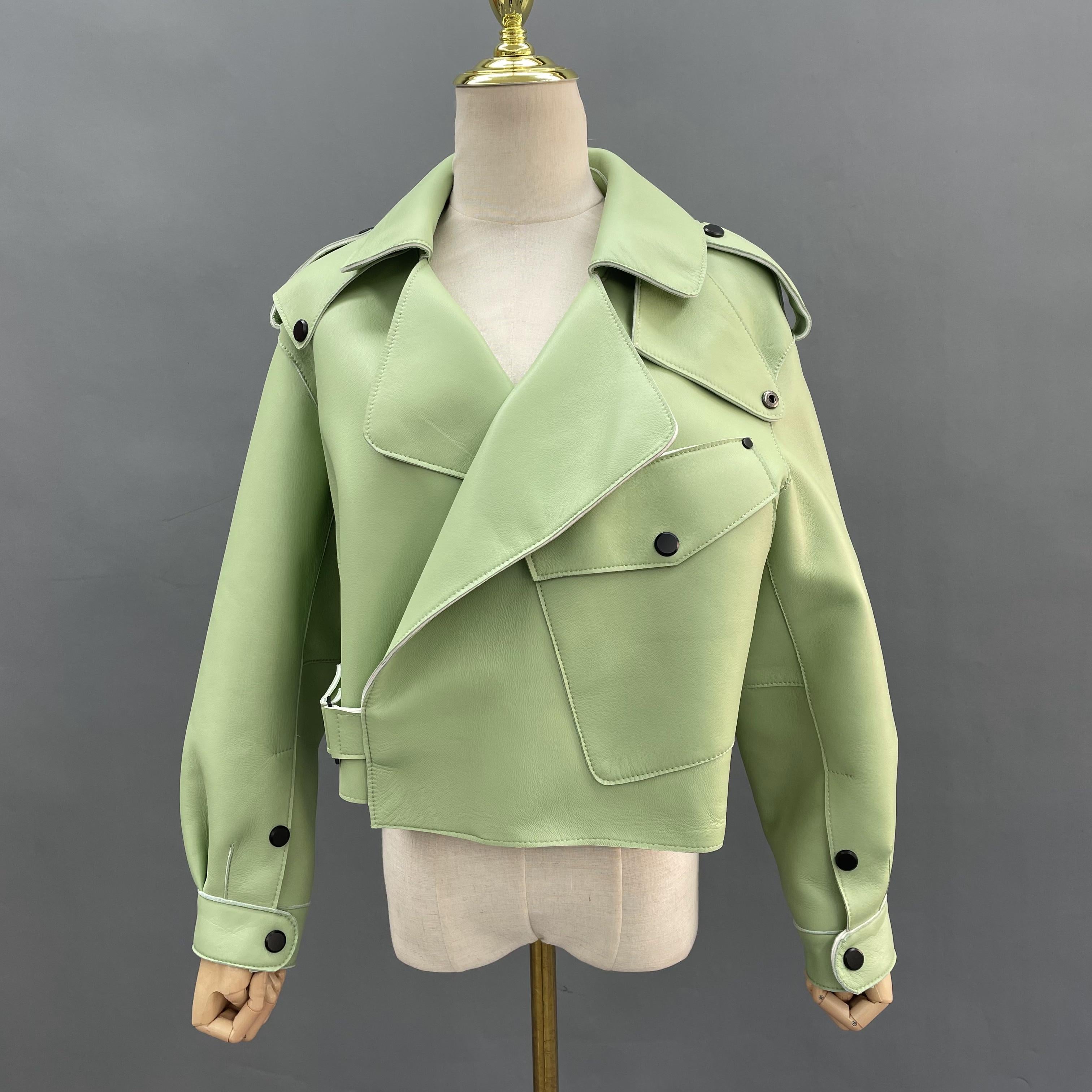 New Vertical Insert Pocket Leather Jacket - Janefur