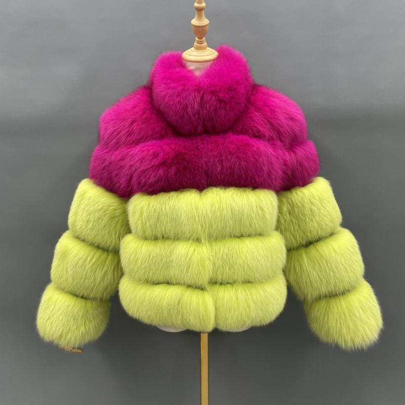 Winter Super Popular Wholesale Fluffy Fox Fur Short Women's Coat - Janefur