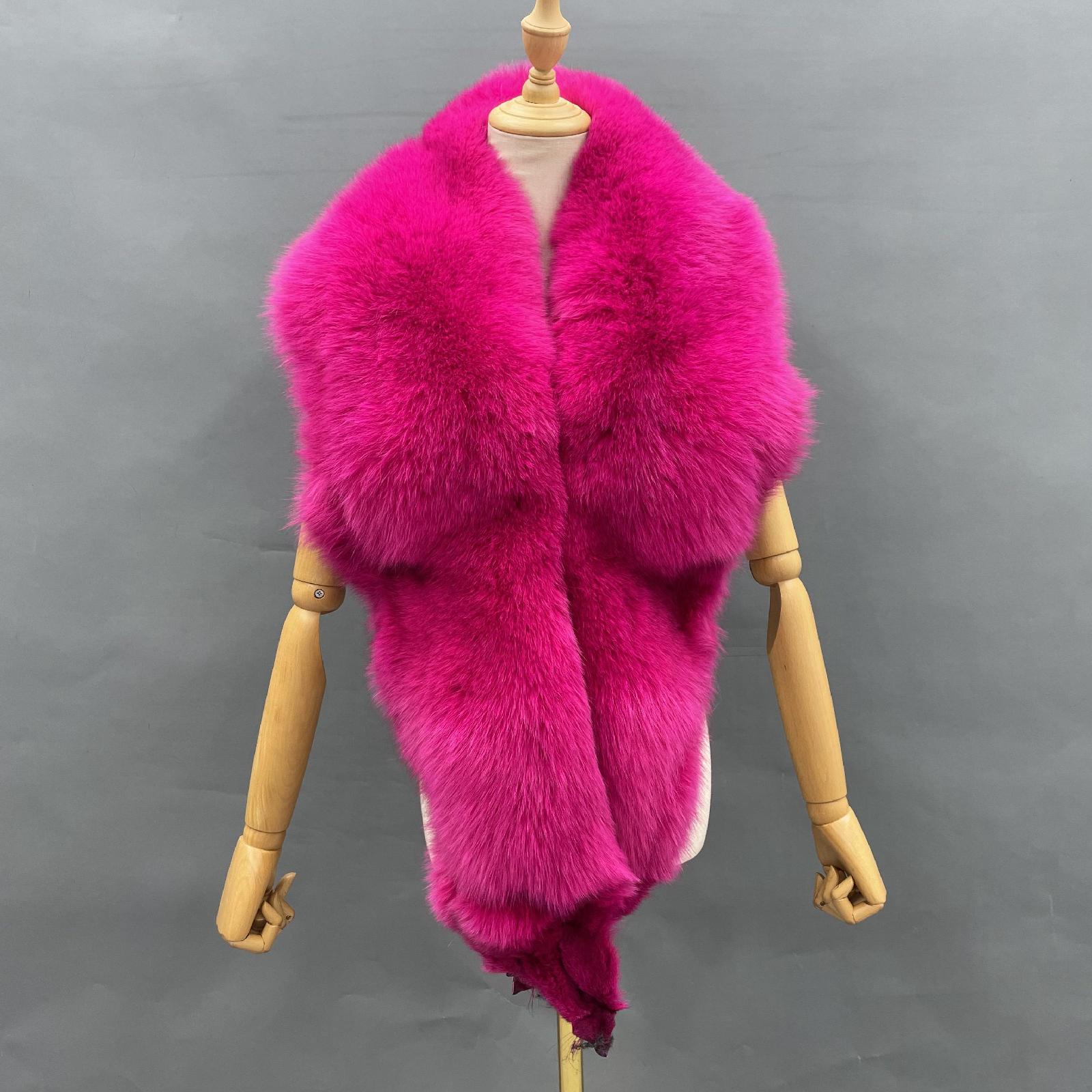 Real Fox Fur Shawl Fox fur trim Winter Women Real Fur Fashion Poncho Fox Fur Trimmed Cape Winter Cape Female - Janefur