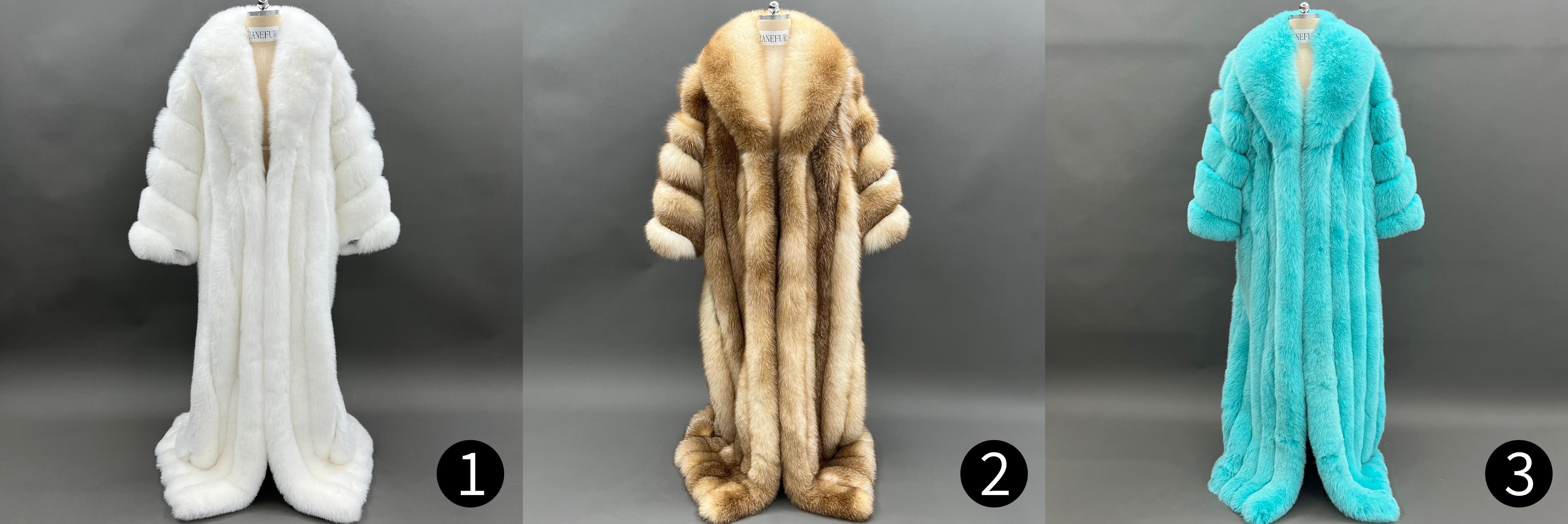 Women’s Extra Long Real Fox Fur Coat – Full-Length Luxury Fur Jacket with Wide Sleeves for Elegant Winter Fashion