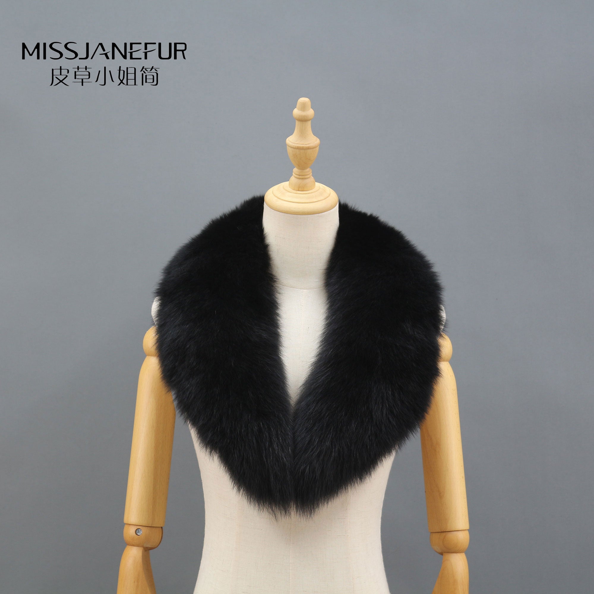 Missjanefur Winter Blue Fox Fur Collar - Janefur
