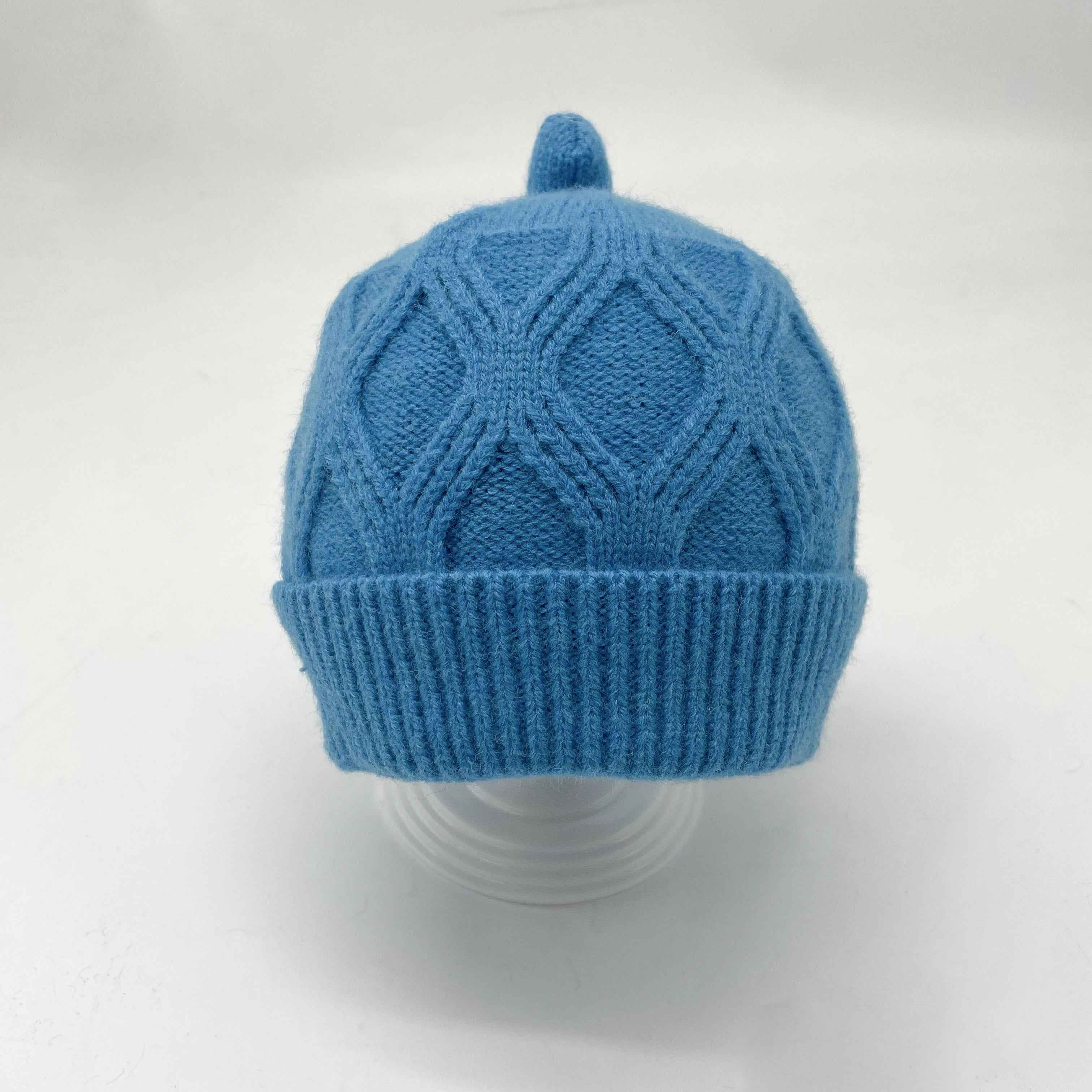 Baby Cable Knit Beanie Hat with Pointed Top – Soft Warm Winter Hat for Infants, Cute & Cozy Baby Cap 2#Royal Blue Baby a18 b34-62