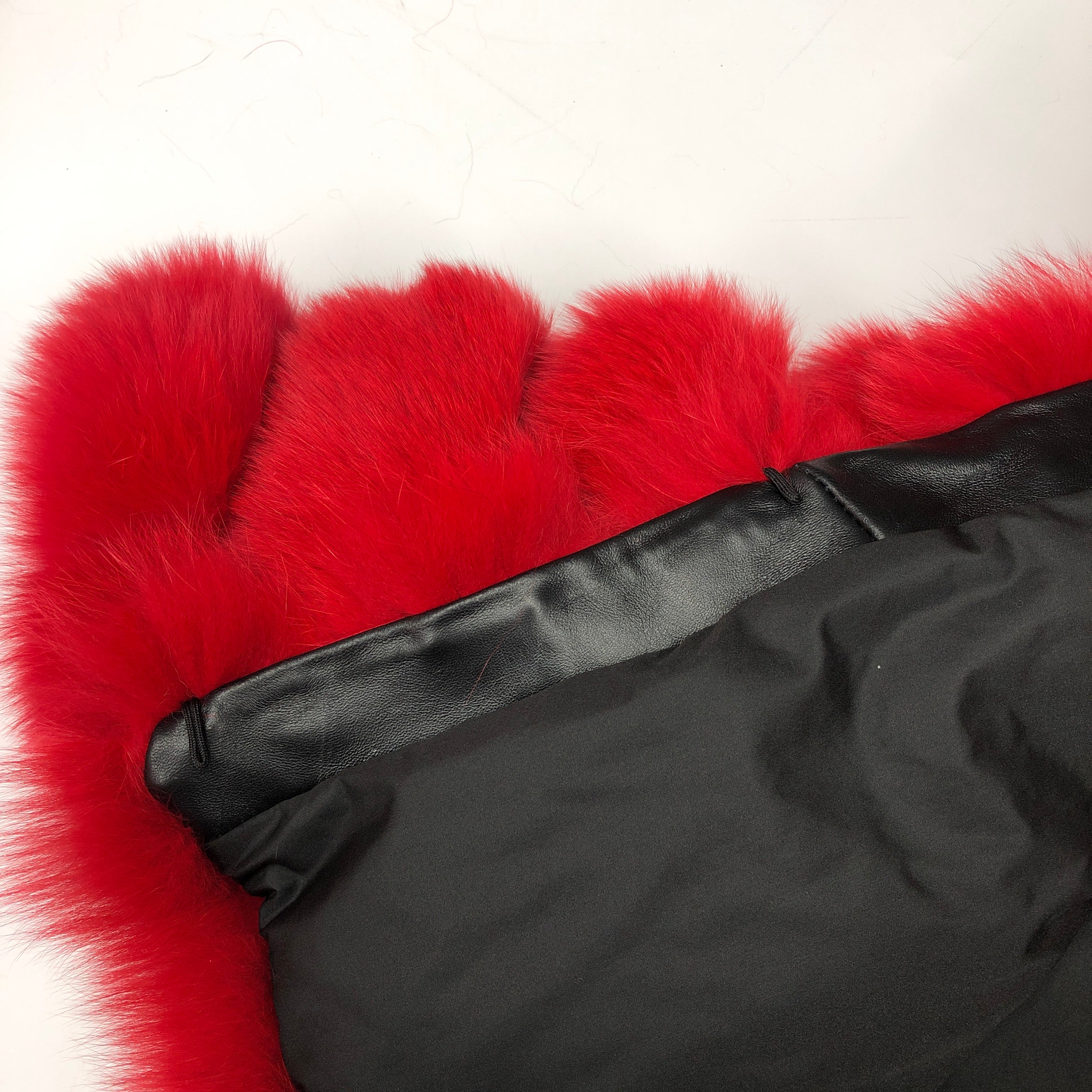 Kid's fur coat the hooded fox fur children's coat