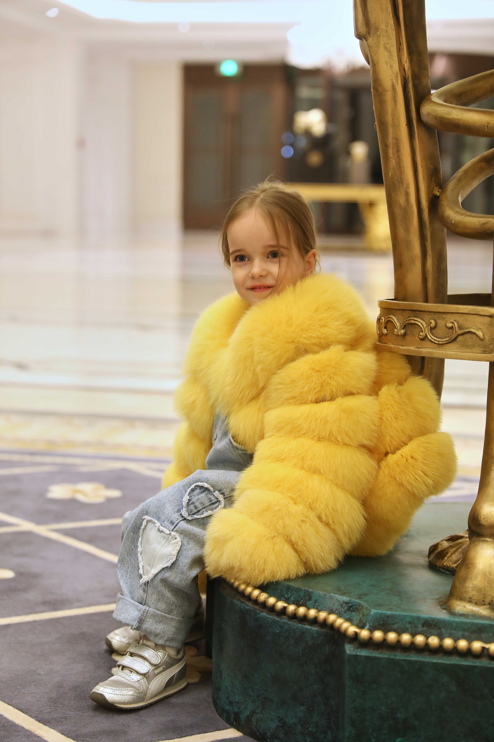 Janefur fox Fur Coat Kids Winter Fashion Warm Real Fur Coat Girls Custom Cropped fox Fur Coat