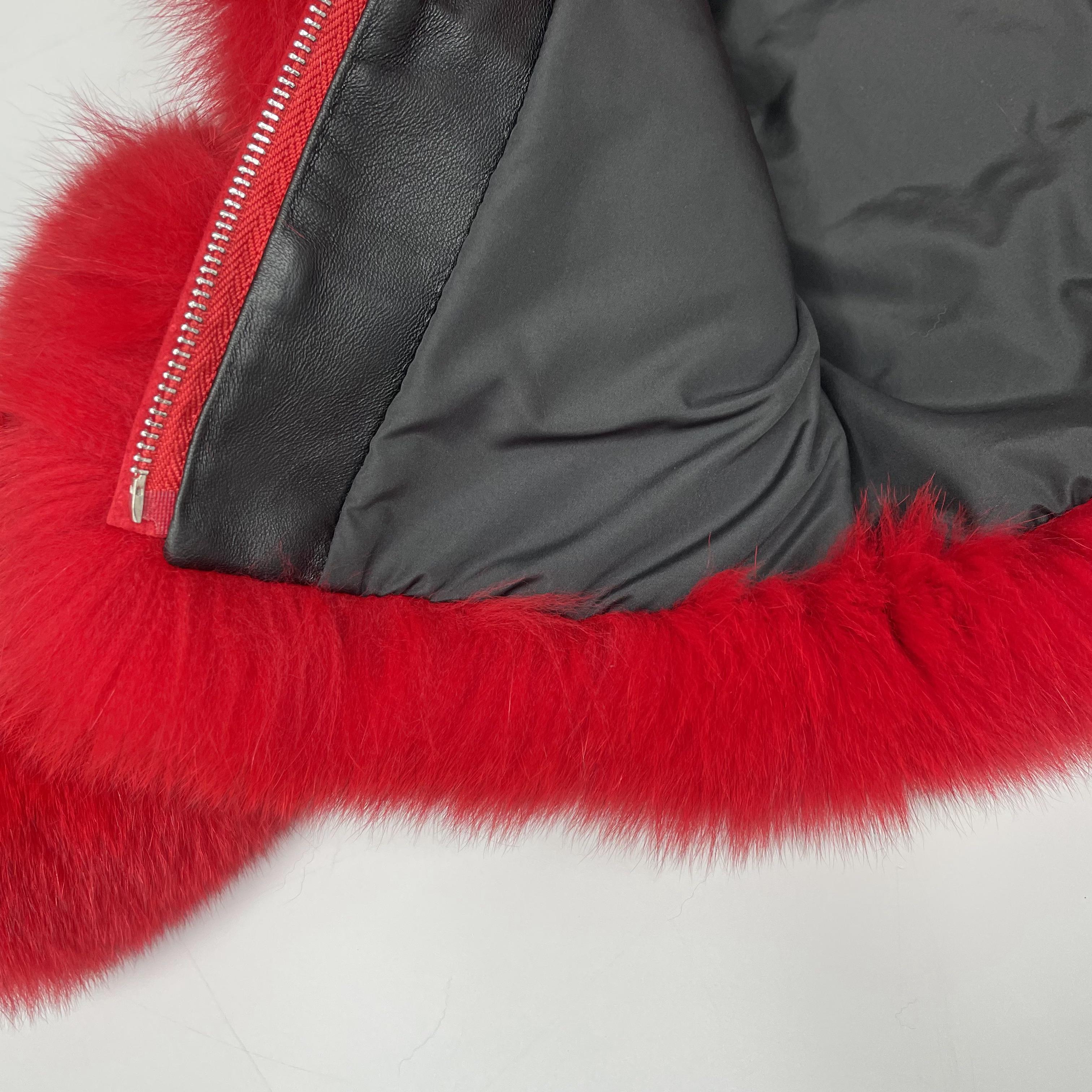 Children's fox fur coat kid's hooded winter coat