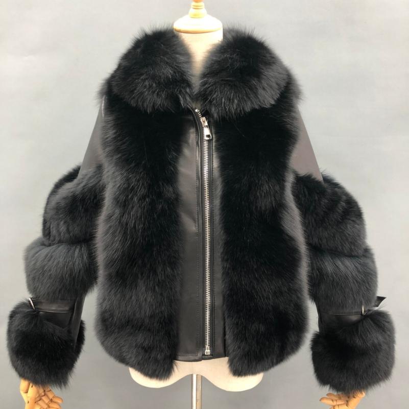 Winter Thick Warm Real Fox Fur Coat Female - Janefur