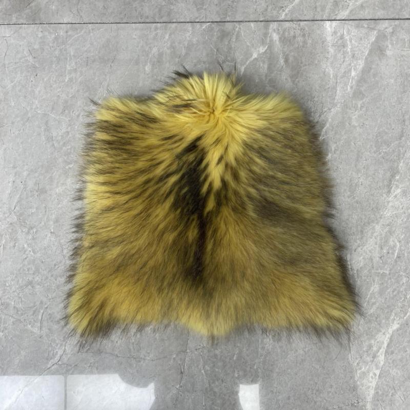 Women's Winter Long Real Raccoon Fur Coat Sleeveless Vest - Janefur