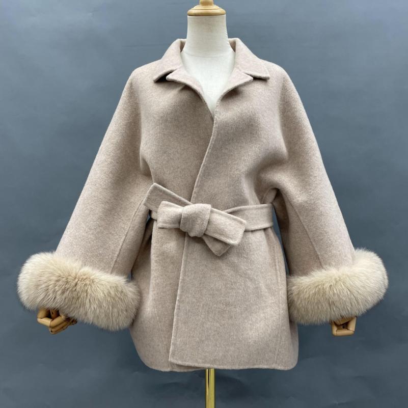 Women's Loose-Fitting Short Cashmere Jacket - Janefur