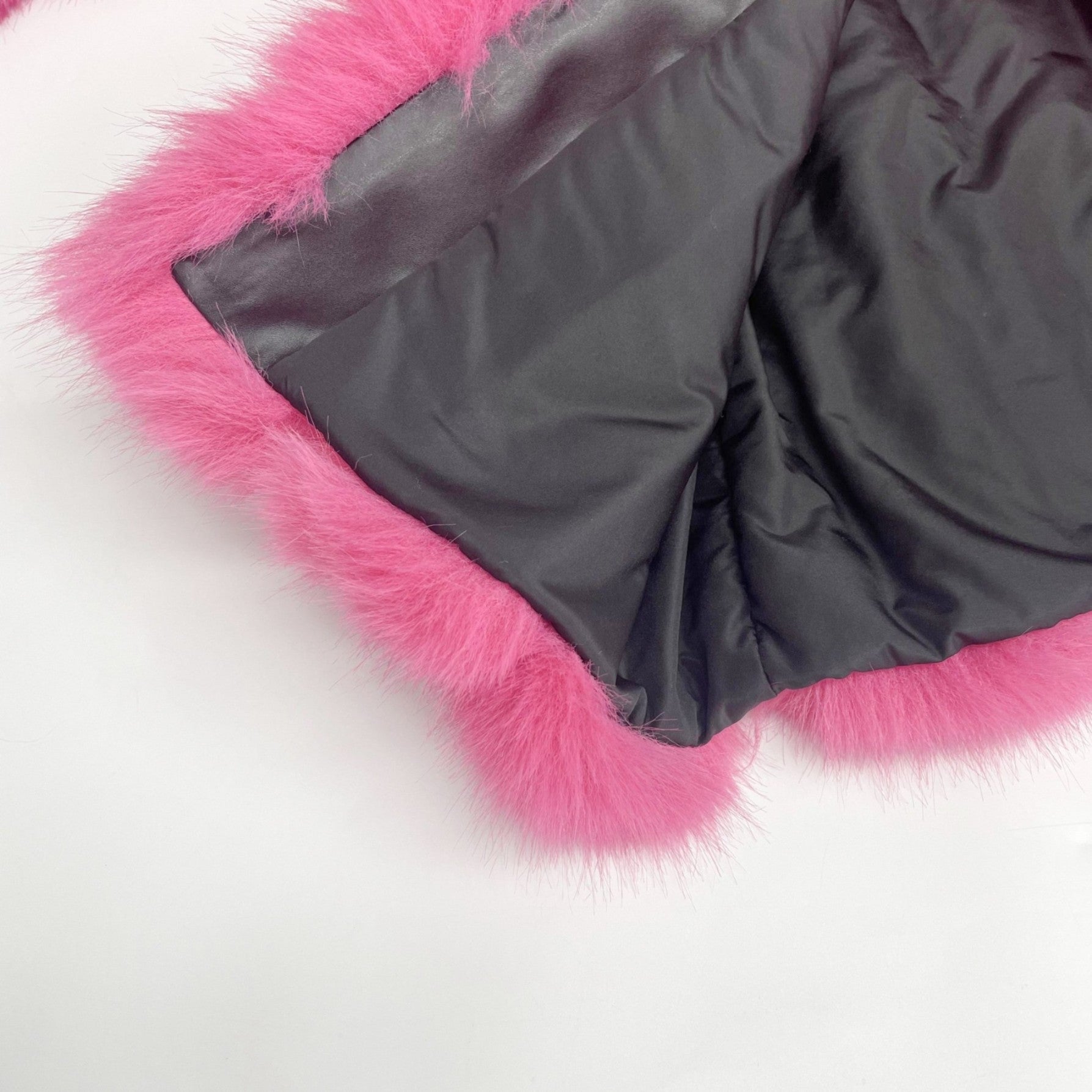 New Women's Vertical Stripe Long Faux Fox Fur Coat Eco Fur Coat - Janefur
