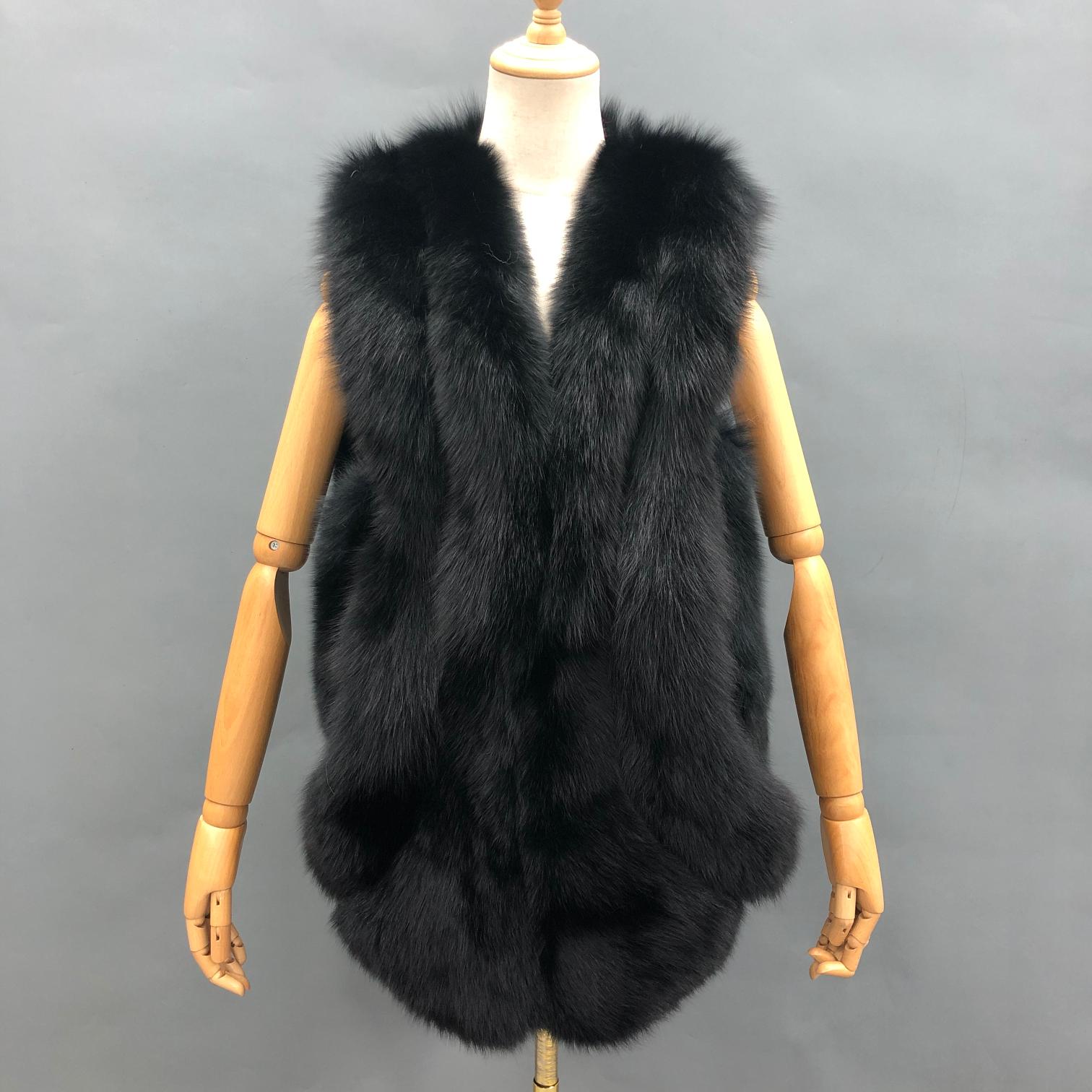 Fashionable Women's Winter Casual Style Fox Fur Vest - Janefur