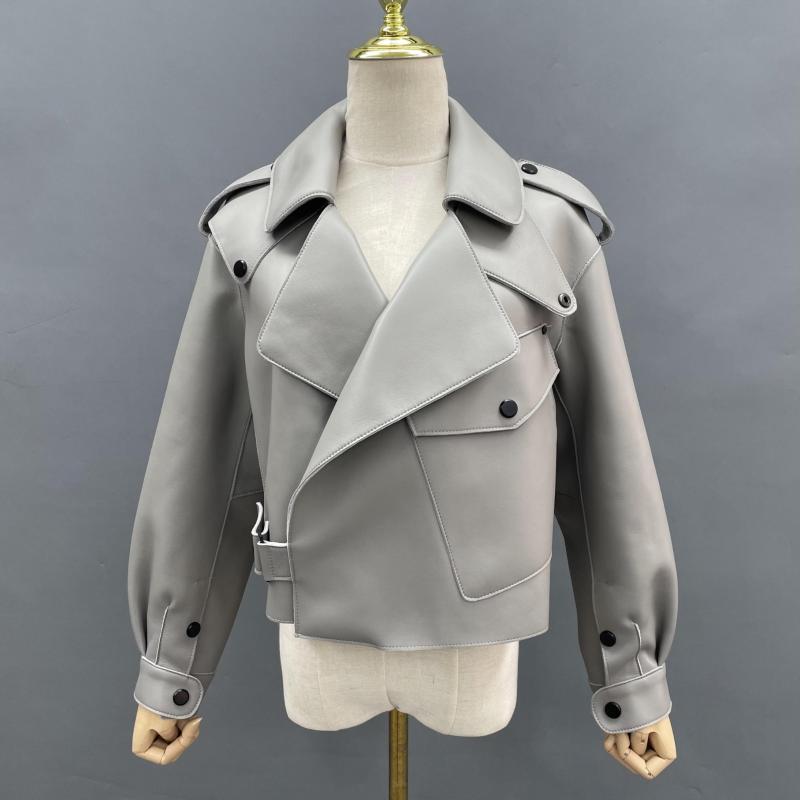 New Vertical Insert Pocket Leather Jacket - Janefur