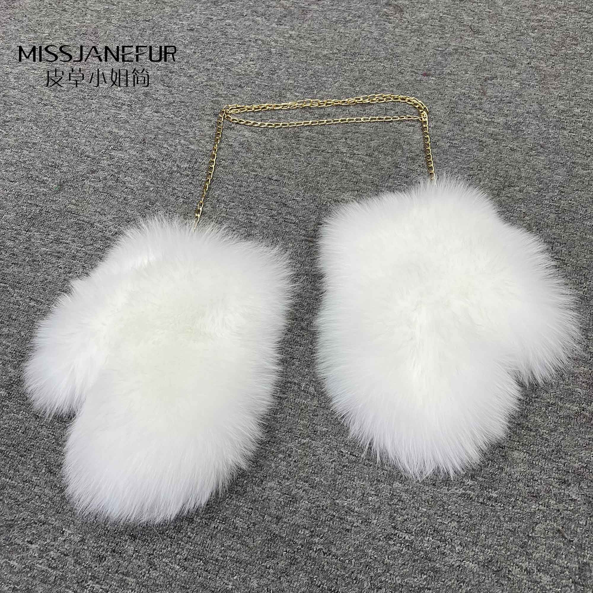 Missjanefur Cute Fox Fur Gloves for Apparel - Janefur