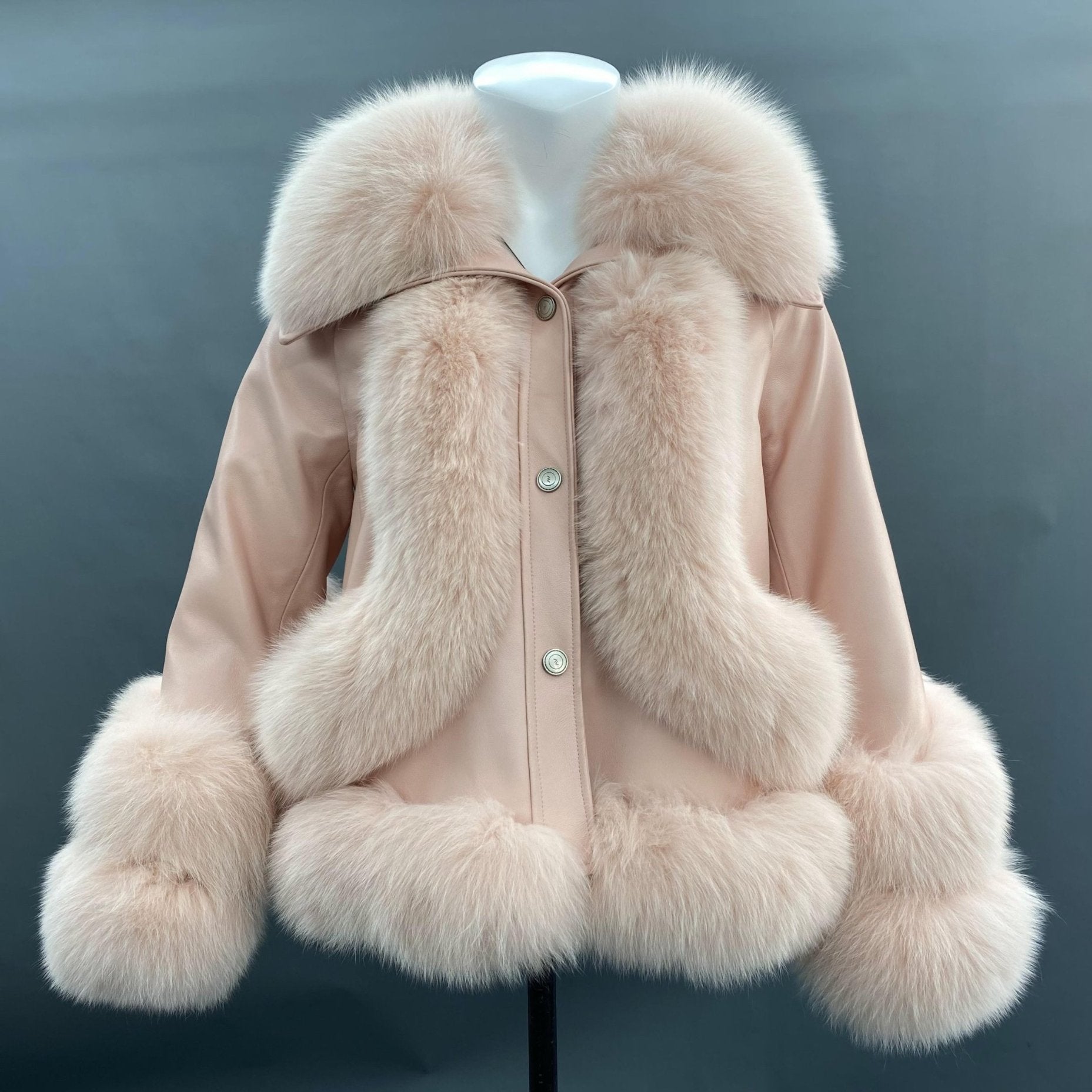 Women's Fox Fur Lapel Down Inner Jacket - Janefur