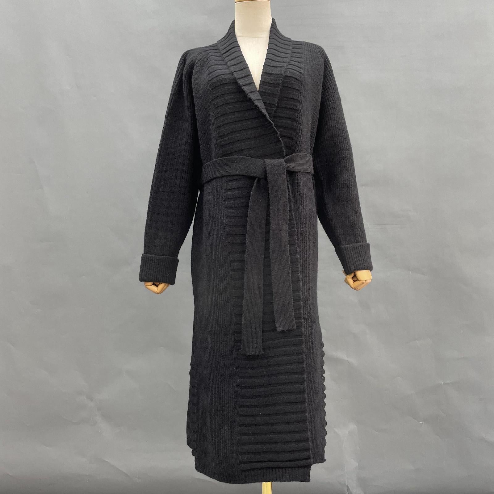 Ladies' Wide Lapel Belted Knitted Sweater Spring Knit Cardigan Long Outerwear - Janefur