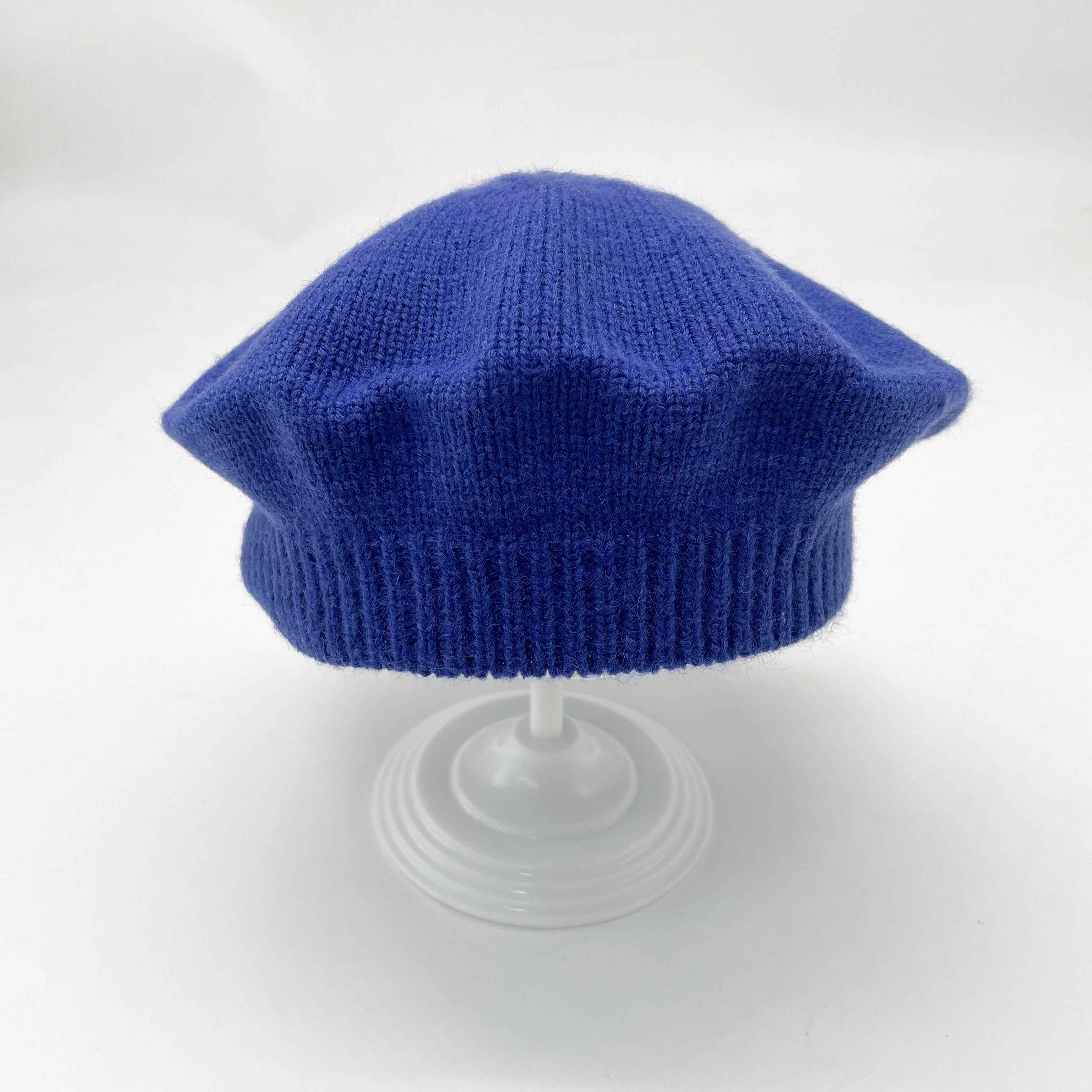 Kids' Knit Beret Hat in Rust Orange – Soft & Warm Winter Cap for Toddlers, Stylish & Cozy 3#Royal Blue Child