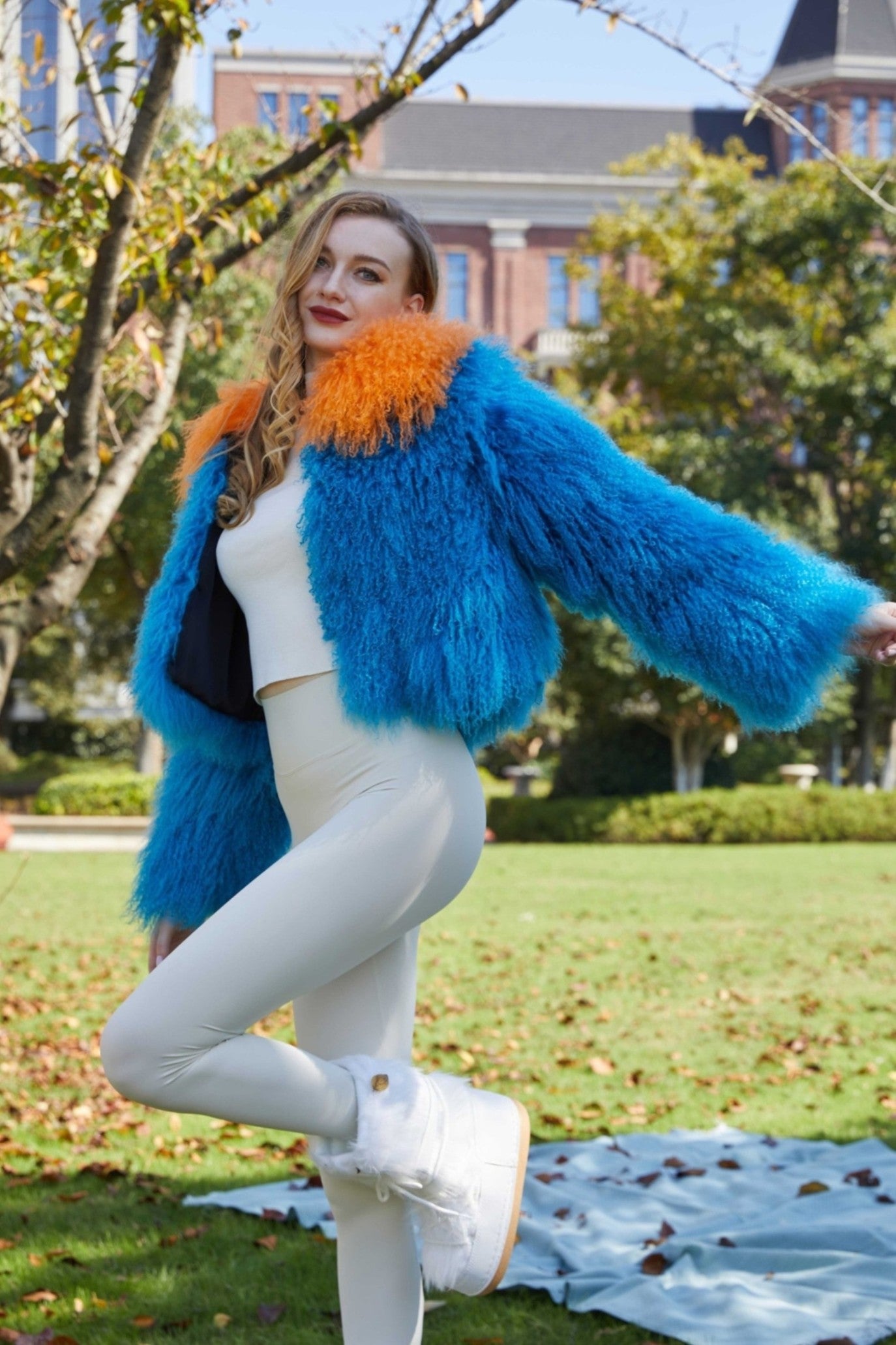 Women's New Colorful Lamb Fur Short Jacket - Janefur