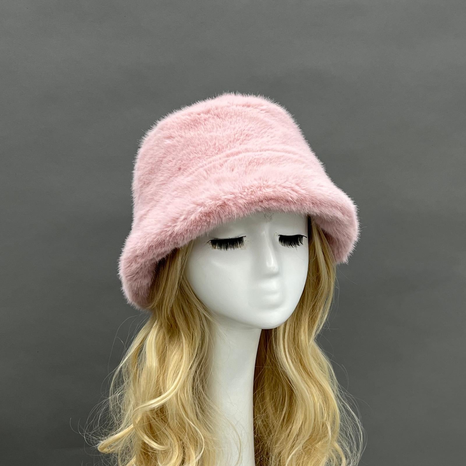 Women's Eco-Friendly Fur Bucket Hat for Casual and Warm - Janefur