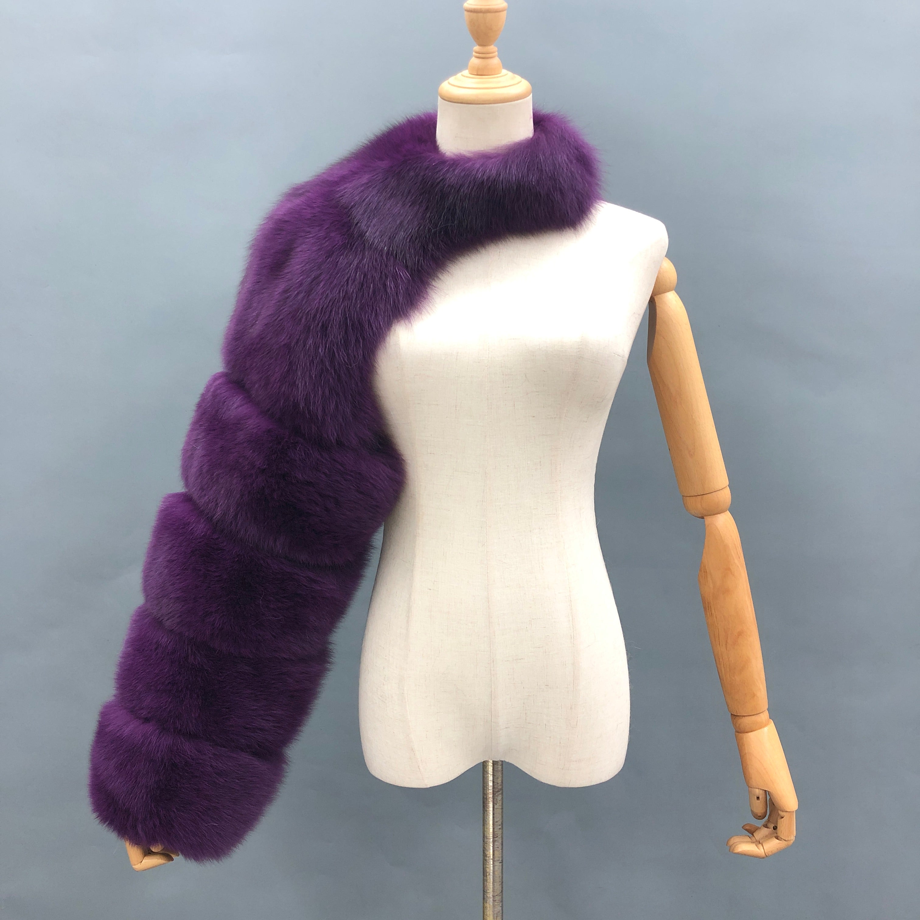 Women's  Real Fox Fur Arm Warmers, Luxury Fur Sleeve Cuffs for Winter Fashion Accessories