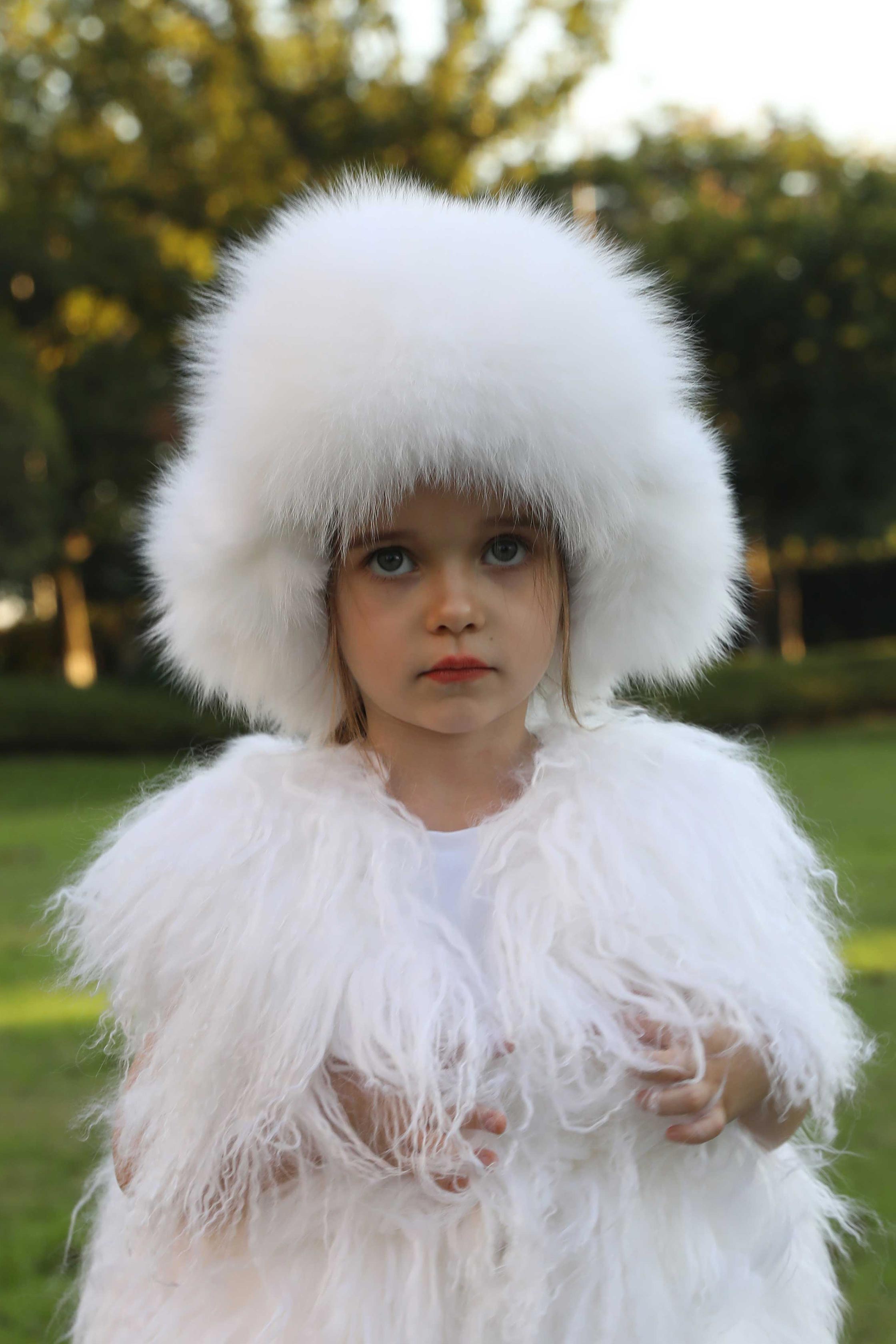 Kids Hat Ear Protection Fox Fur Windproof Hat Fashionable New Style - Janefur