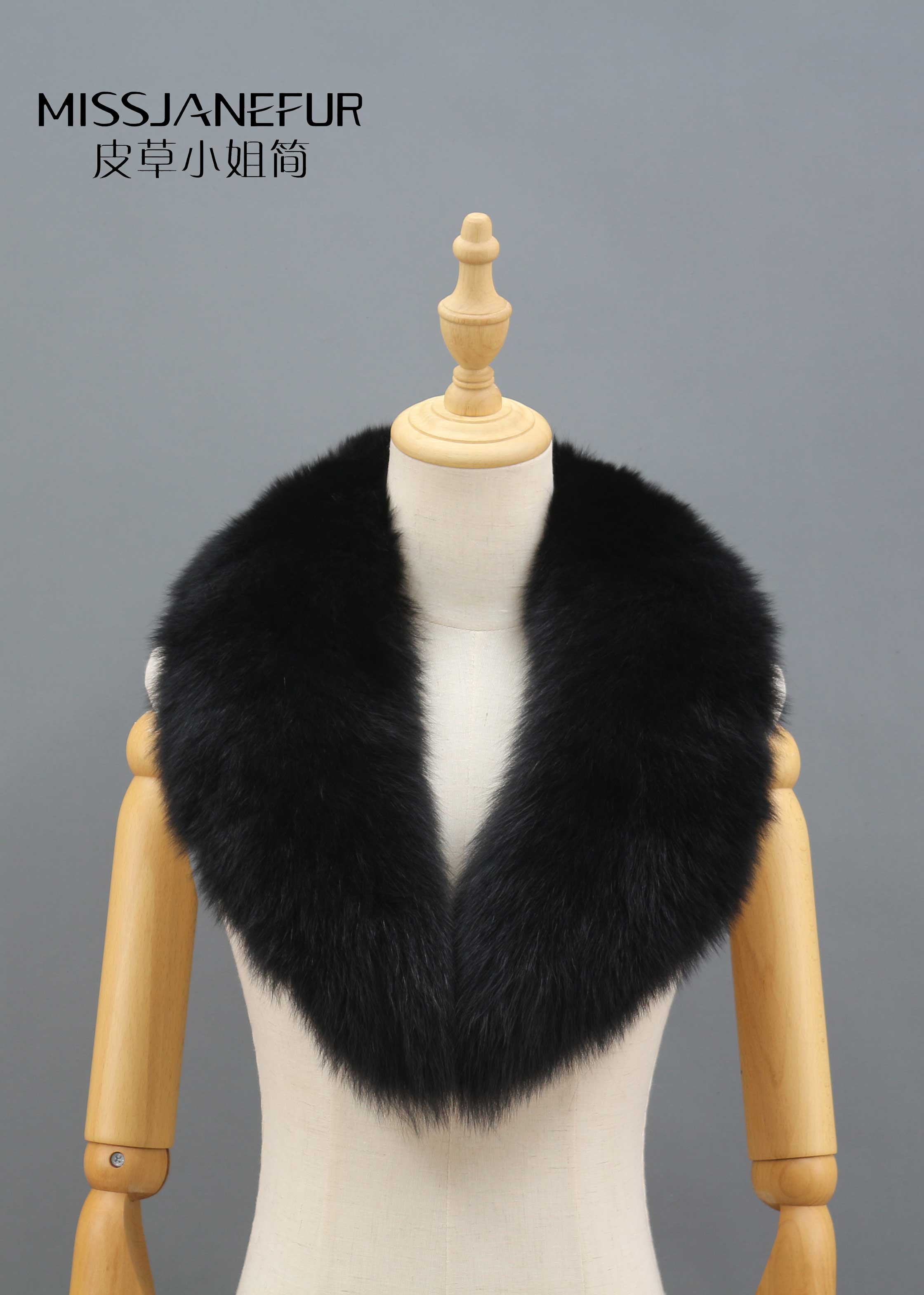 Missjanefur Winter Blue Fox Fur Collar - Janefur