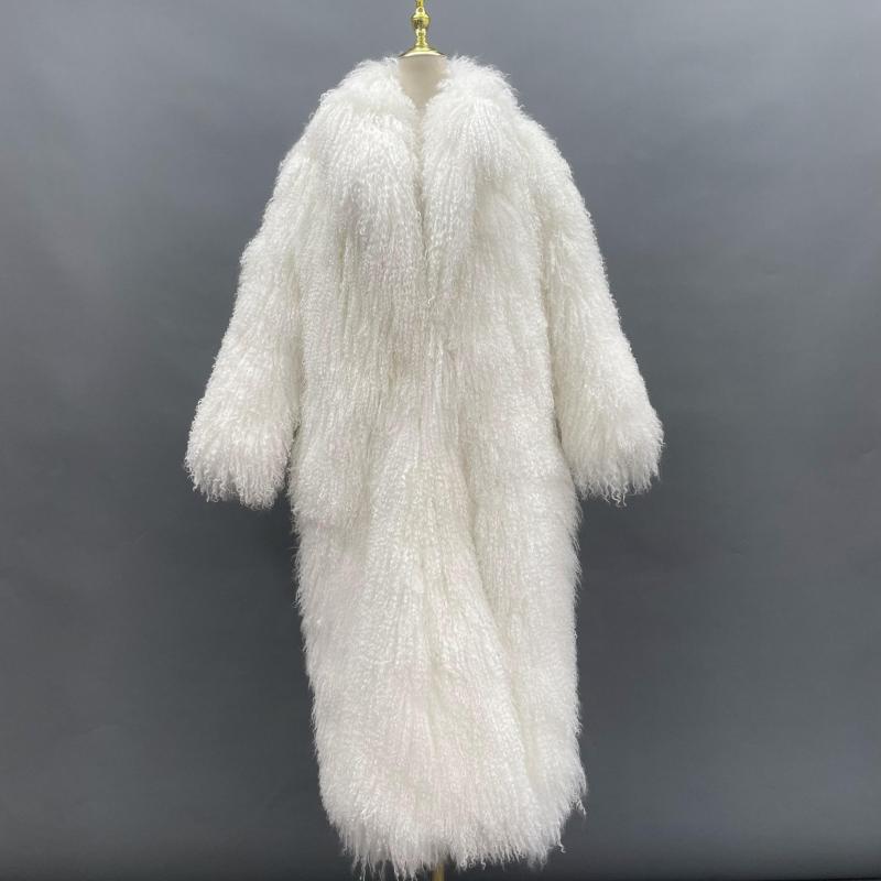 Men's Long Beach Wool Winter Coat - Janefur