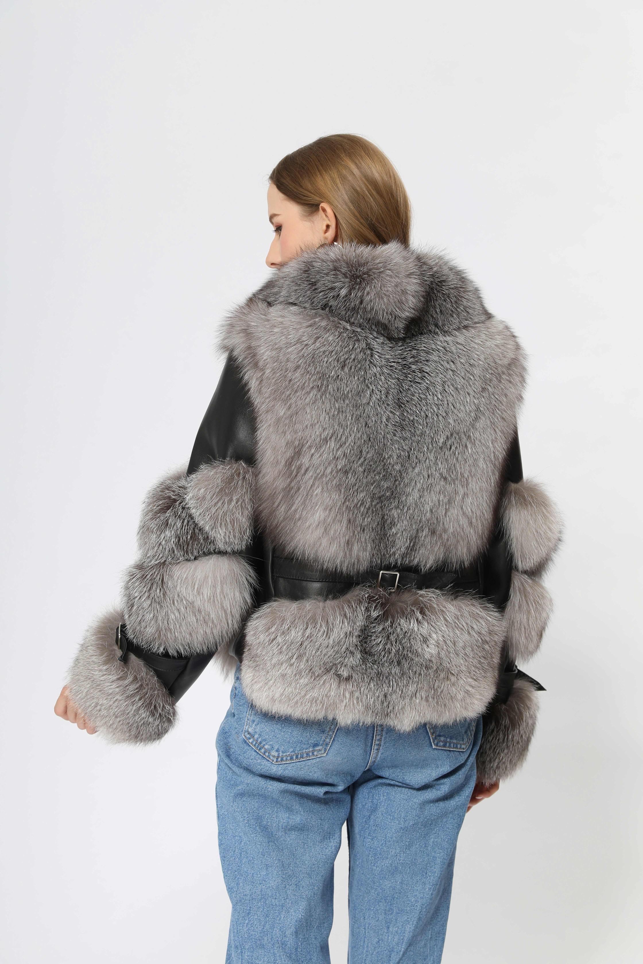Winter Thick Warm Real Fox Fur Coat Female - Janefur