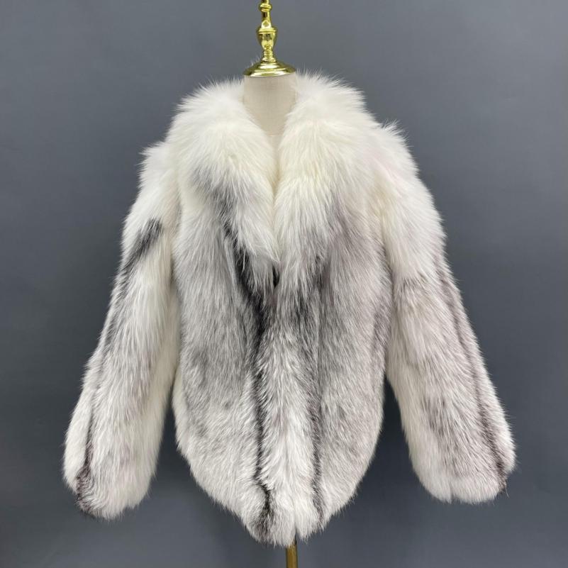 Men's Winter Fashion Regular Real Fox Fur Red Fox Coat - Janefur