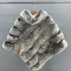 Real Fox Fur Women's Fashion Shawl - Janefur
