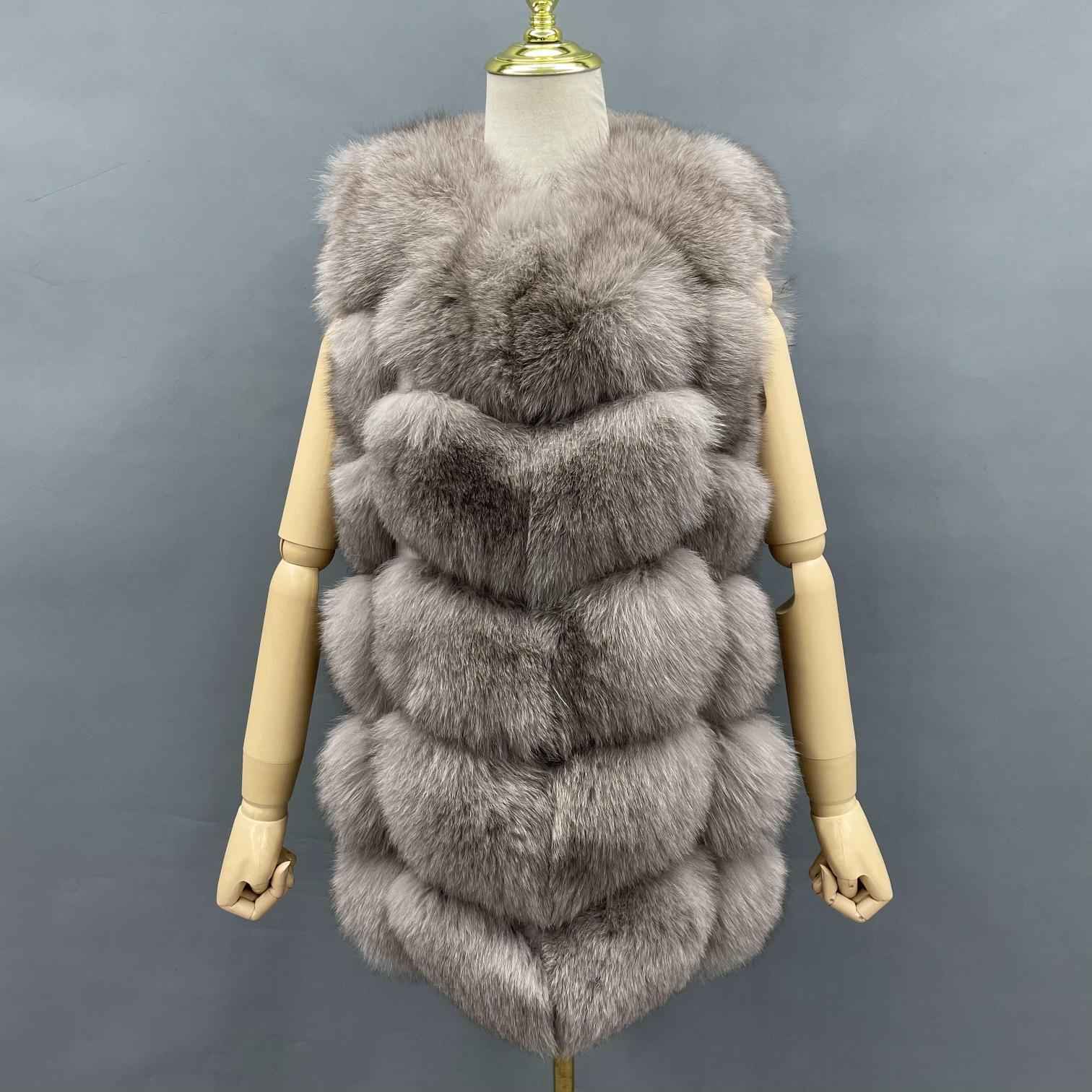 Fashion Autumn And Winter Sleeveless Fox Fur Women's Vest - Janefur