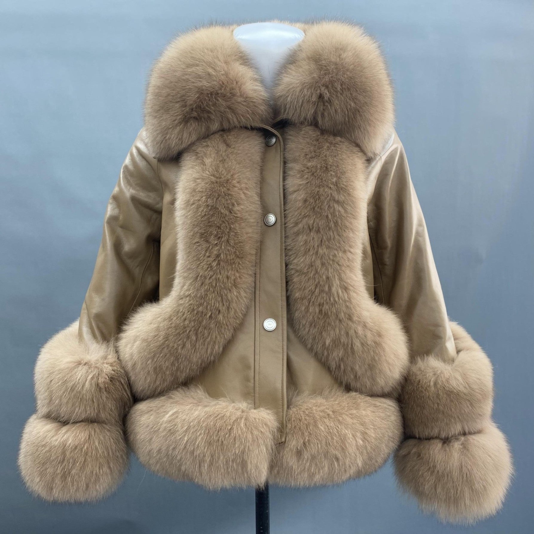 Women's Fox Fur Lapel Down Inner Jacket - Janefur