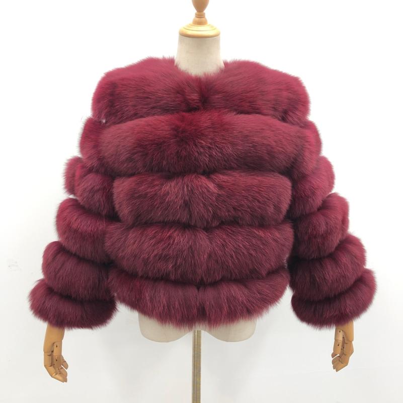 New Winter Warm Short Style Coat Real Fox Fur Women's Jacket - Janefur