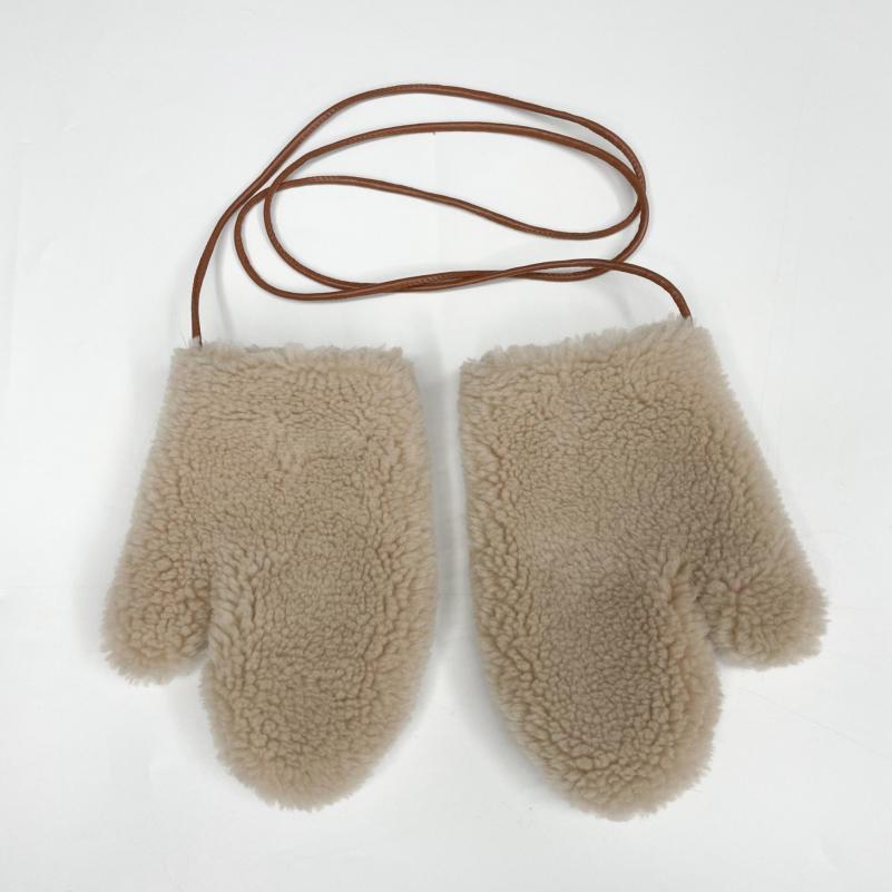 Fashionable Winter Warm Lamb Wool Fisherman Hat Bag Set - Janefur