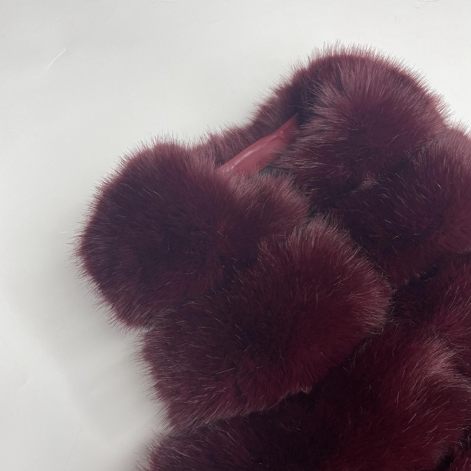 Spring and Autumn New Style Long Faux Fur Vest Eco Fur Vest - Janefur