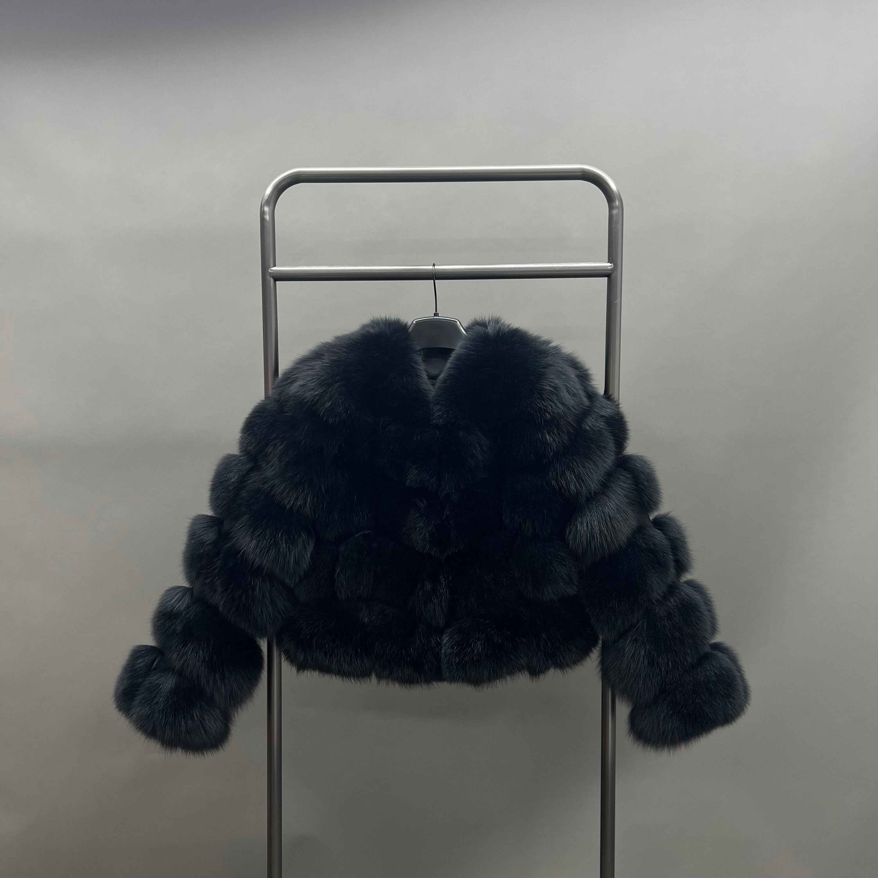 Autumn Winter Warm V-Neck Fox Fur Coat Jacket - Janefur