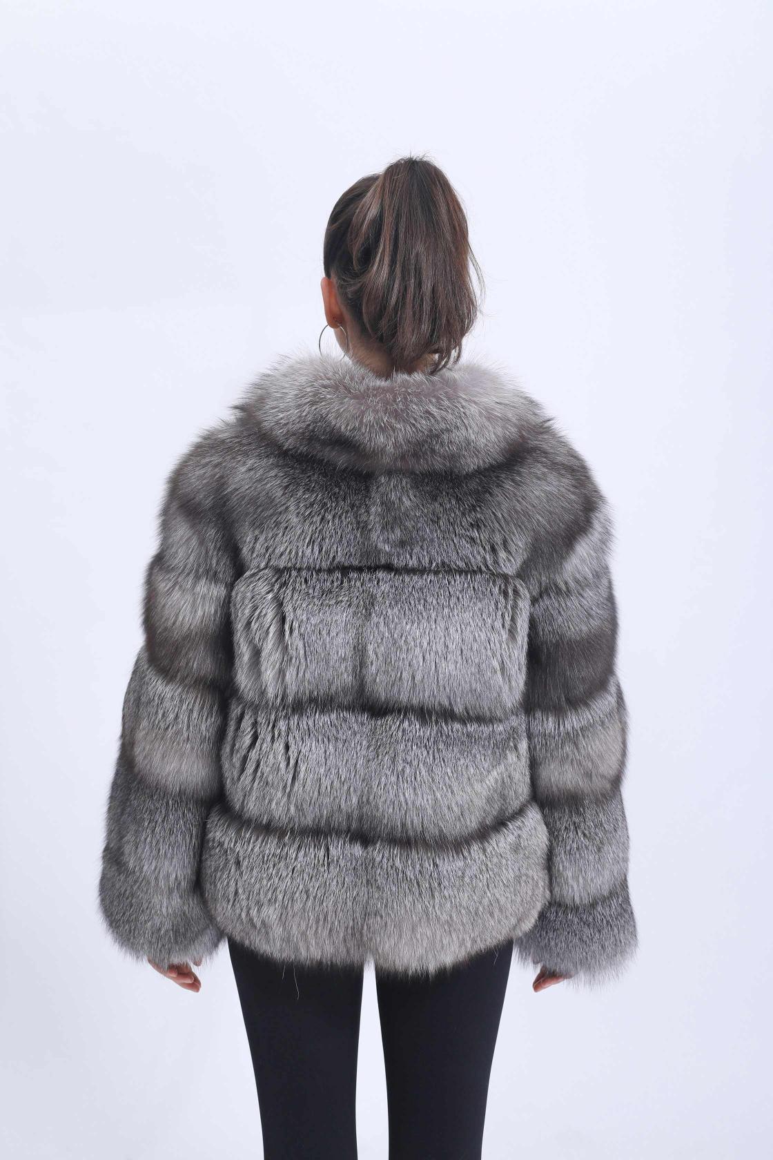 Warm Winter Ladies Real Fox Fur Fluffy Luxury Coat - Janefur