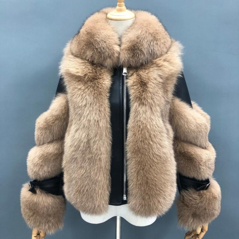 Winter Thick Warm Real Fox Fur Coat Female - Janefur