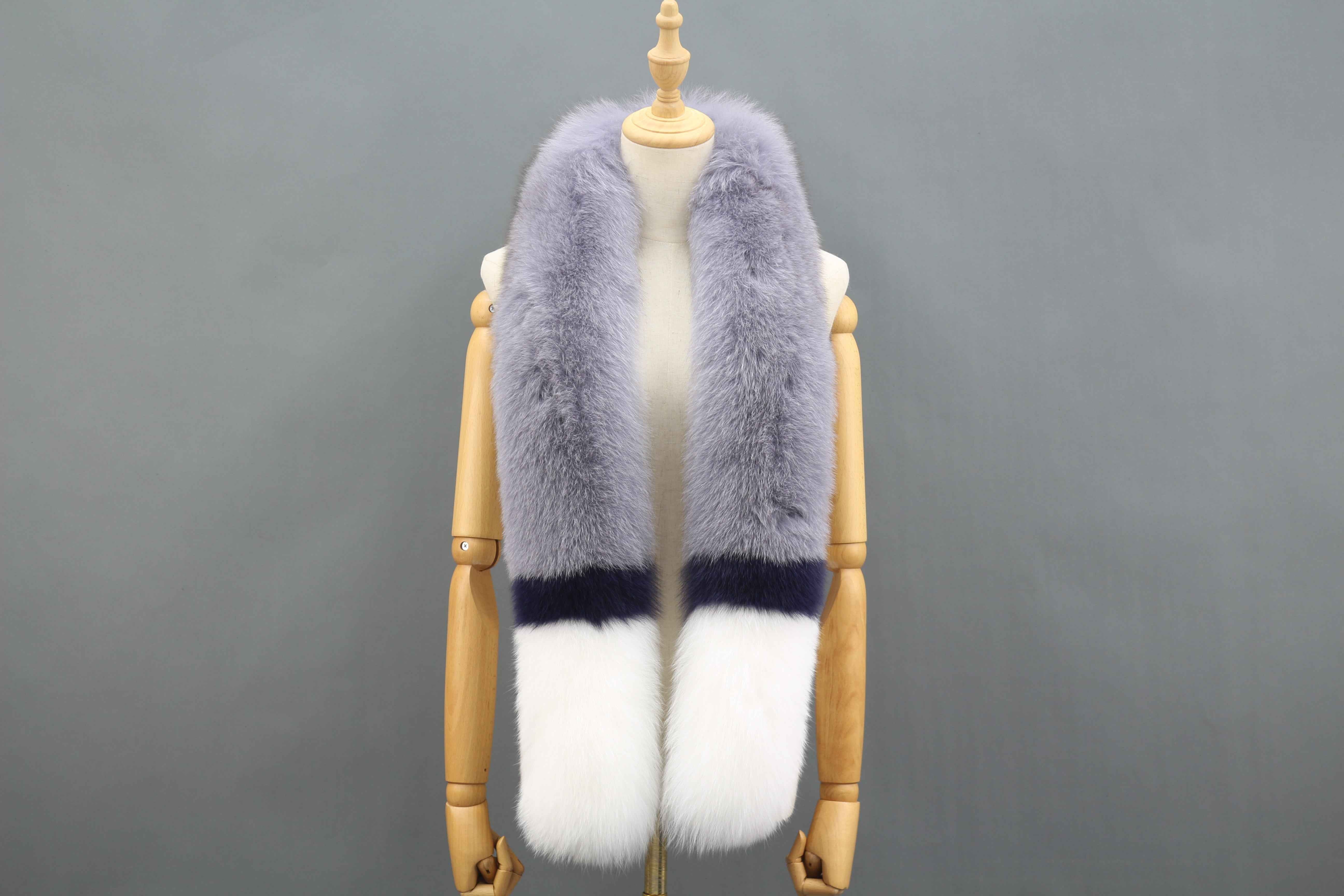 Women's Luxurious Fox Fur Scarf - Winter Fashion Accessory 4 F